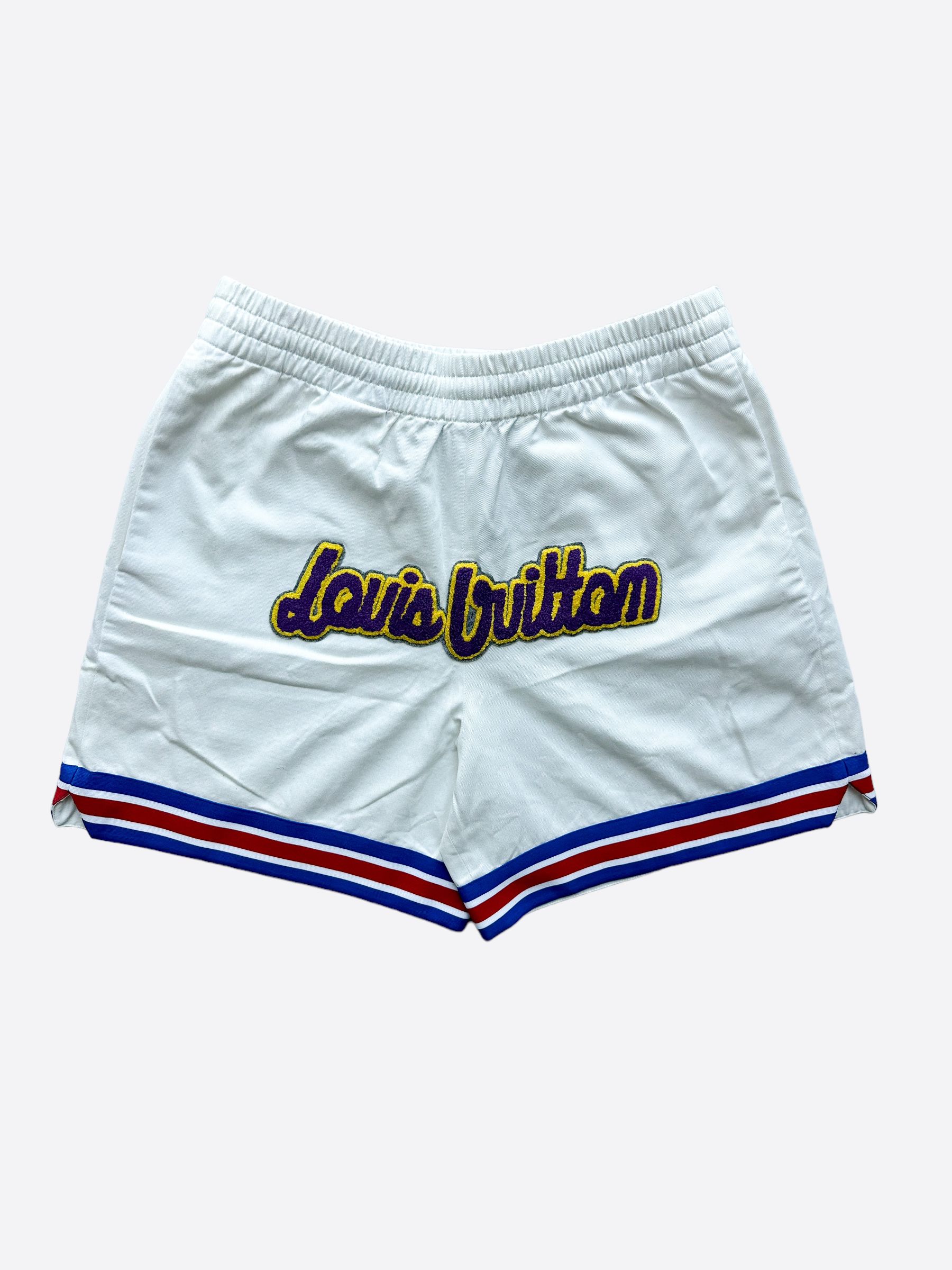 Pre-owned Louis Vuitton X Nba Louis Vuitton Nba White Basketball Shorts