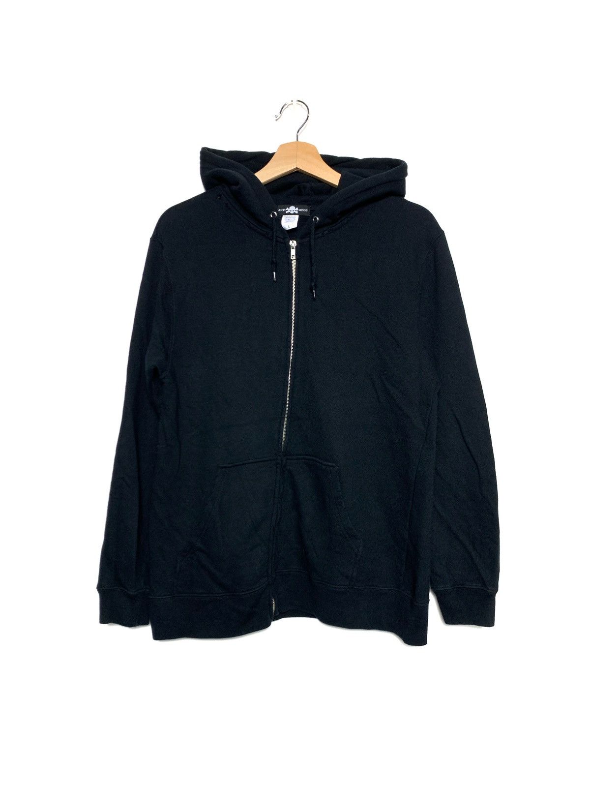 Anti Minss Skulls Logo Zip Ups Hoodies