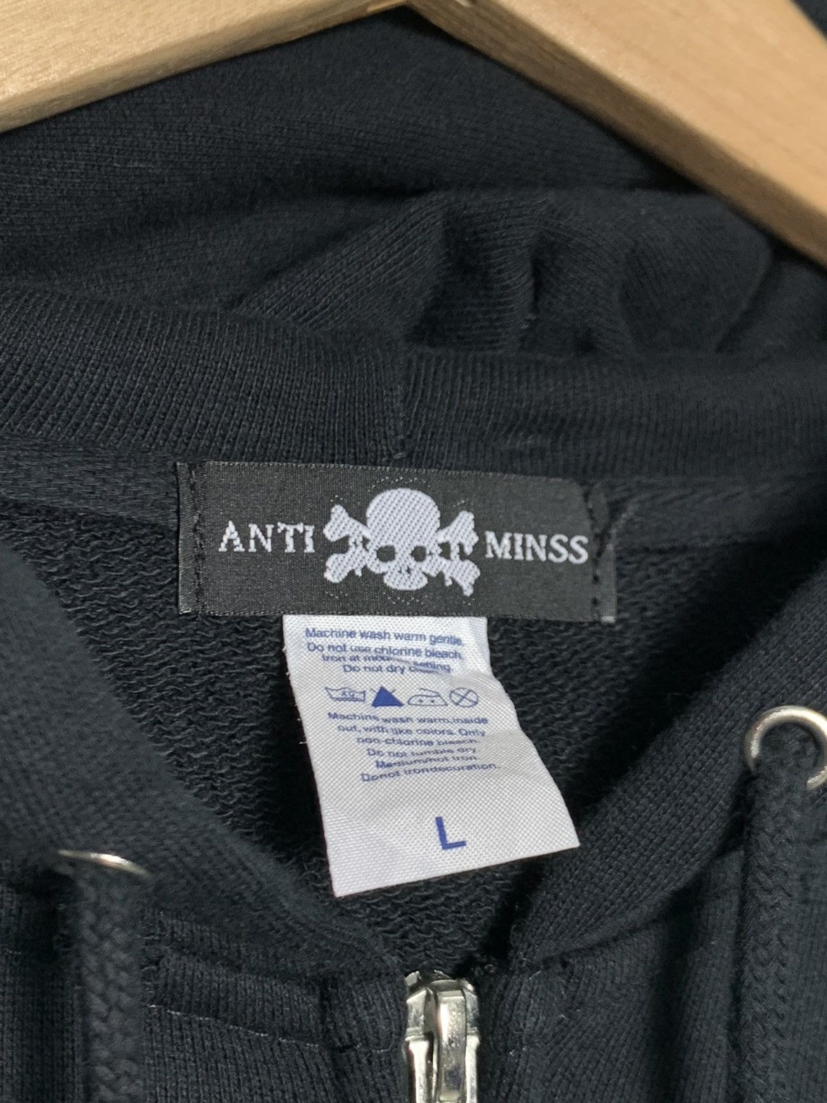 Anti Minss Skulls Logo Zip Ups Hoodies
