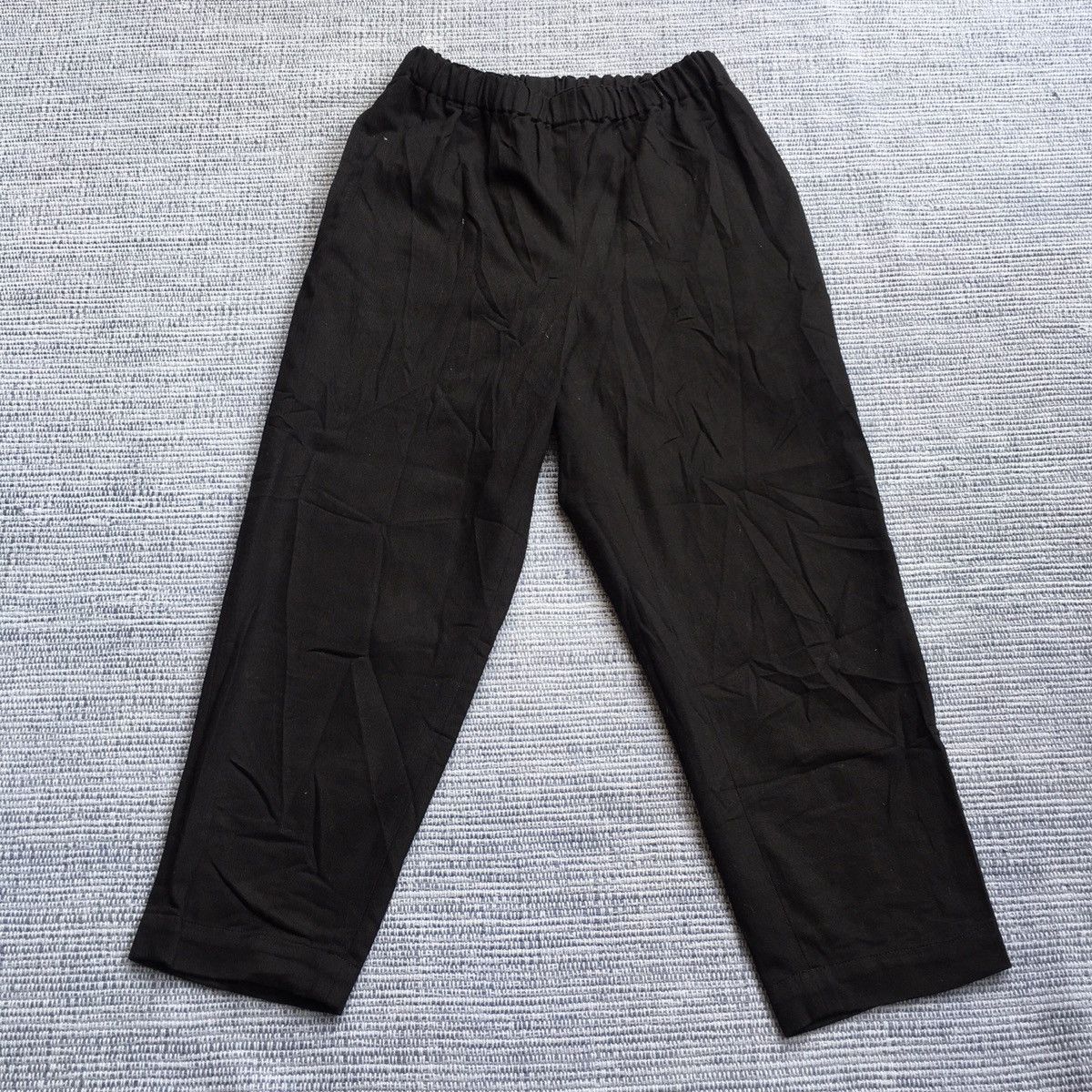 image of Comme Des Garcons Drawstring Cotton Pants in Black, Men's (Size 26)