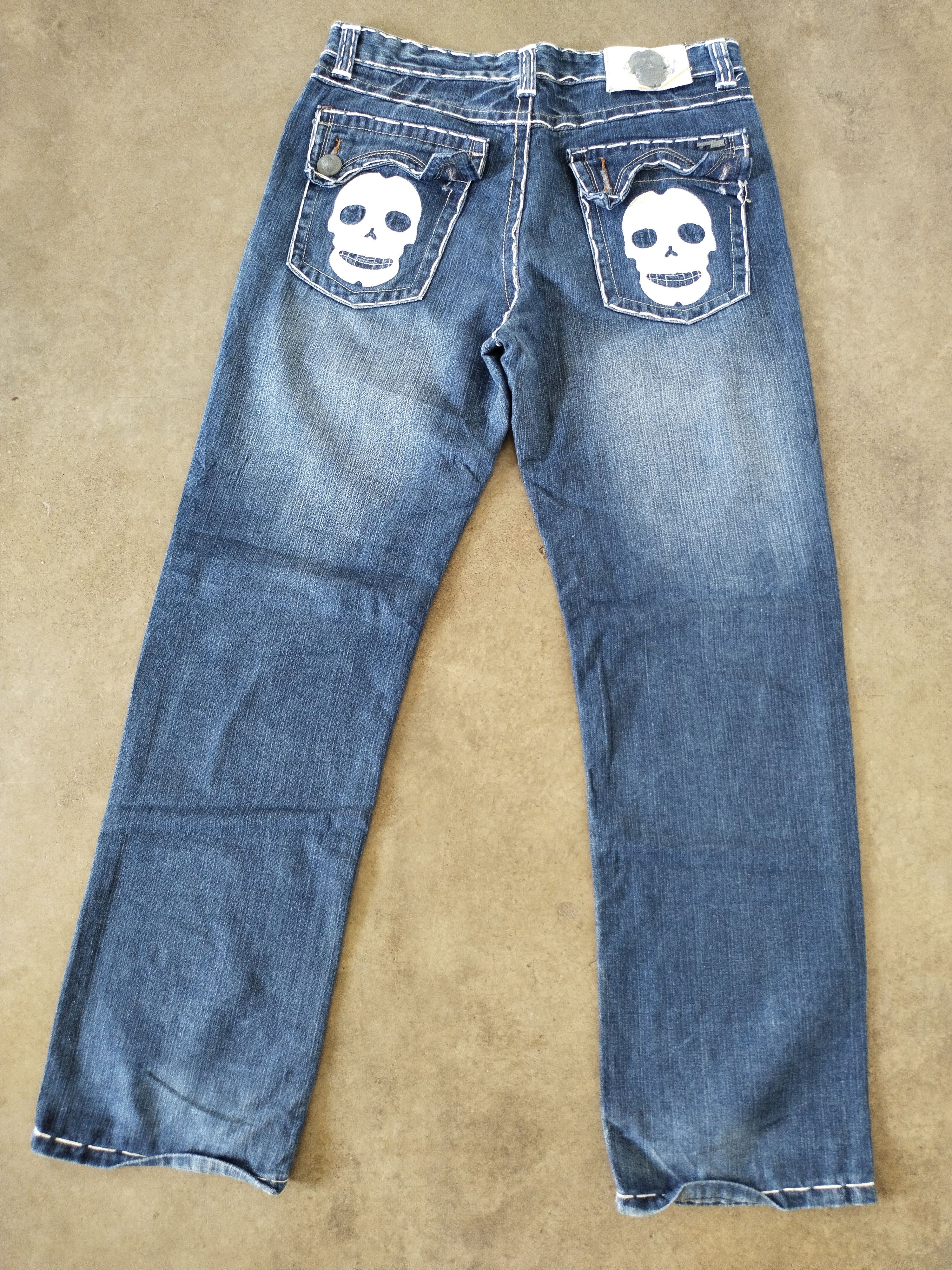 Japanese Brand Vintage Laguna Beach Skull Jeans Size US 35 - 1 Thumbnail