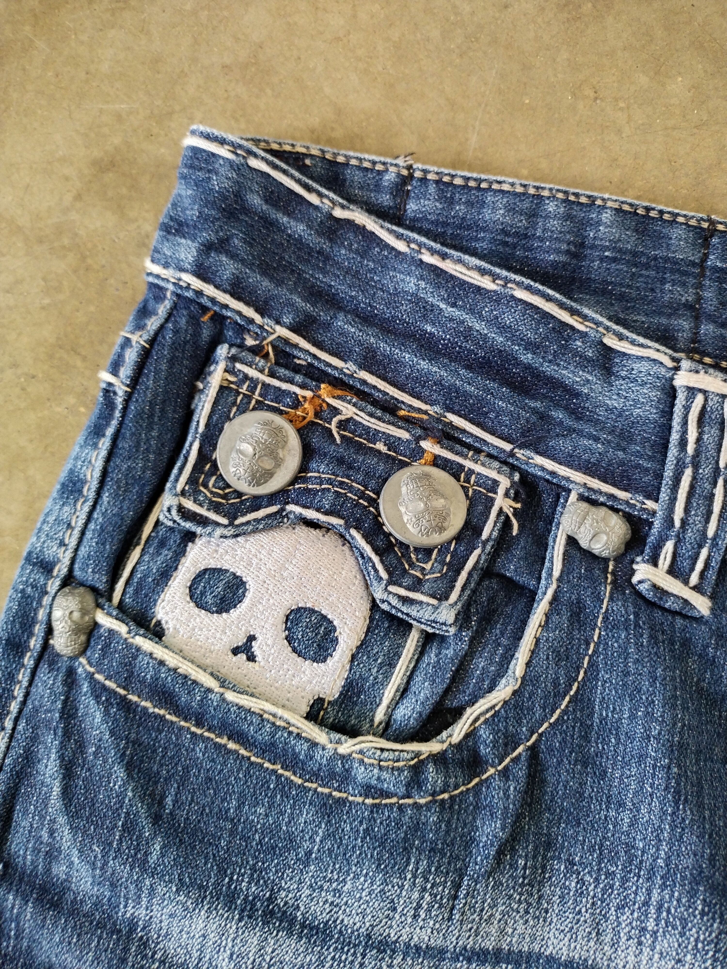 Japanese Brand Vintage Laguna Beach Skull Jeans Size US 35 - 5 Thumbnail