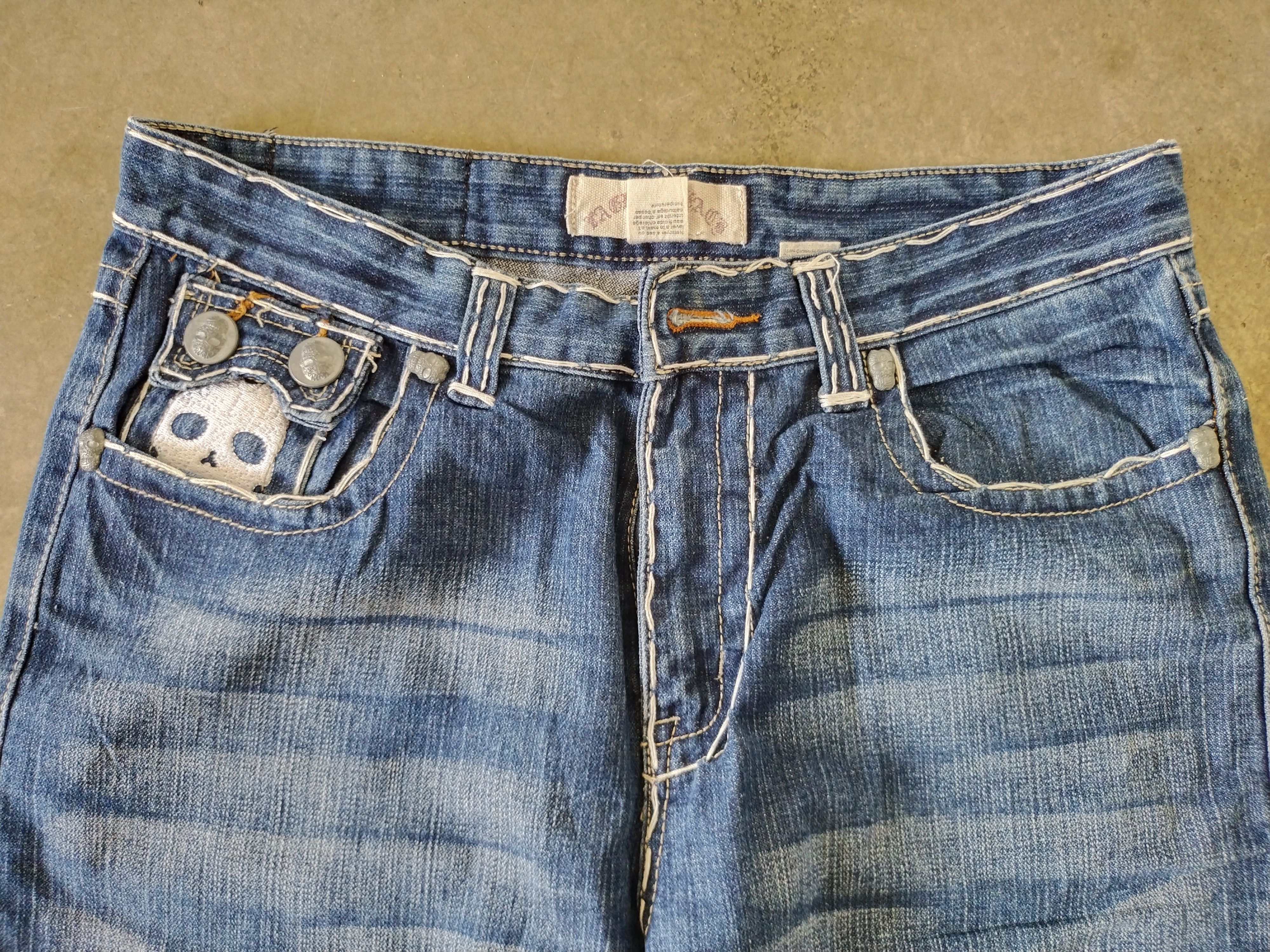 Japanese Brand Vintage Laguna Beach Skull Jeans Size US 35 - 2 Thumbnail