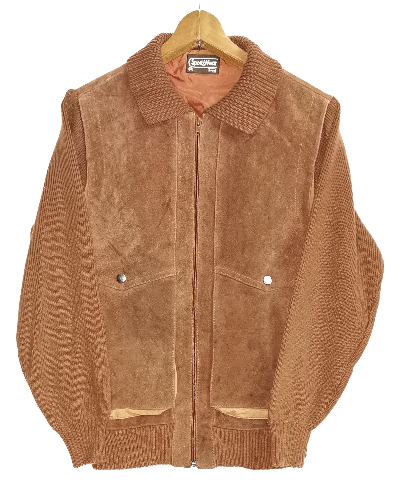 Sears Sportswear Sears Leather Hickory Bomber Jacket Size US S / EU 44-46 / 1 - 2 Thumbnail