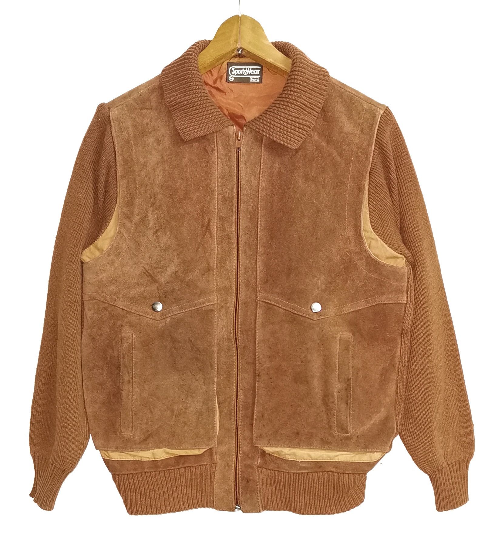 Sears Sportswear Sears Leather Hickory Bomber Jacket Size US S / EU 44-46 / 1 - 1 Thumbnail