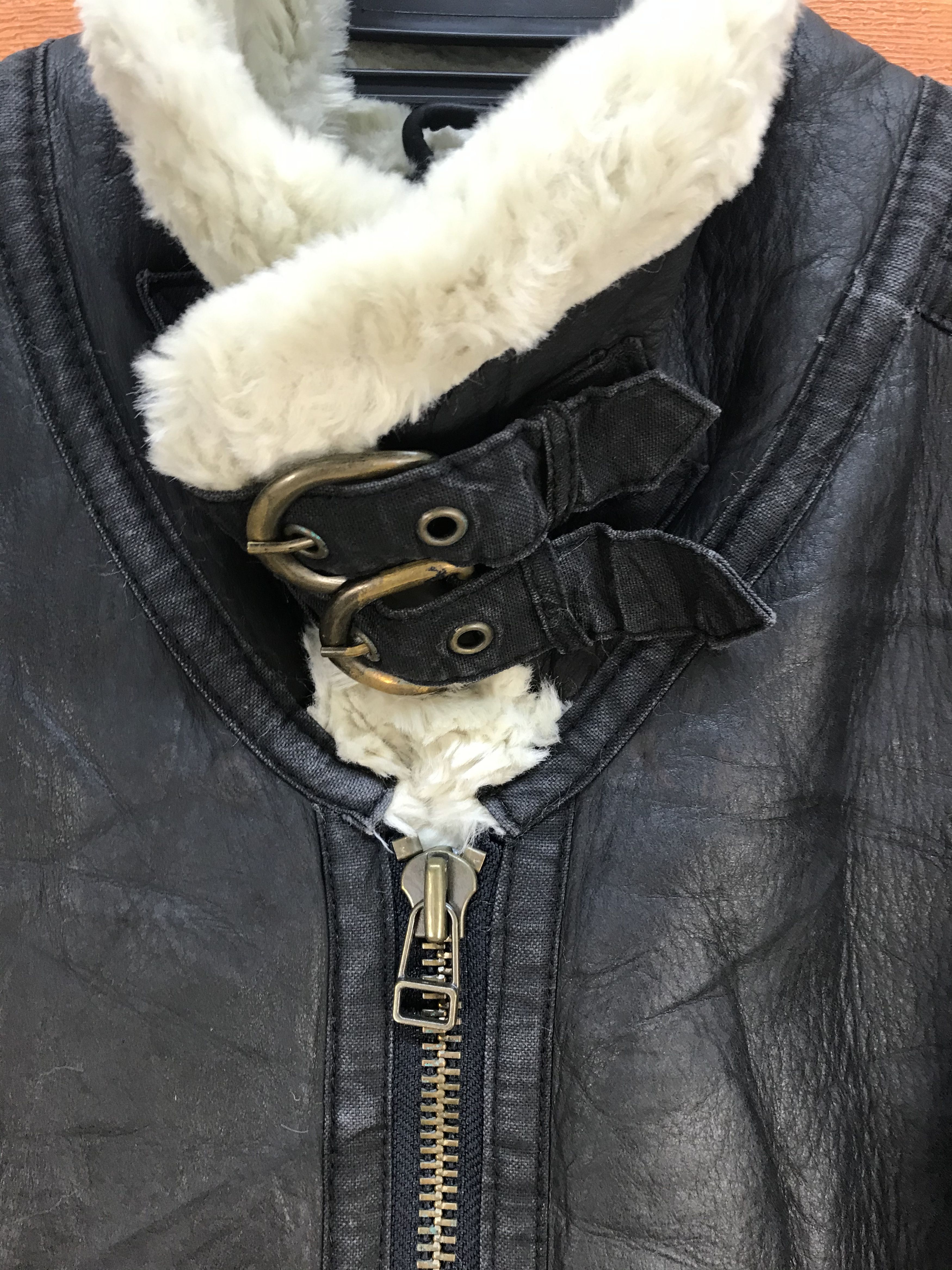 Genuine Leather Vintage SUNTORY COFFEE BOSS B3 Sherpa Leather Jacket Size US M / EU 48-50 / 2 - 13 Thumbnail