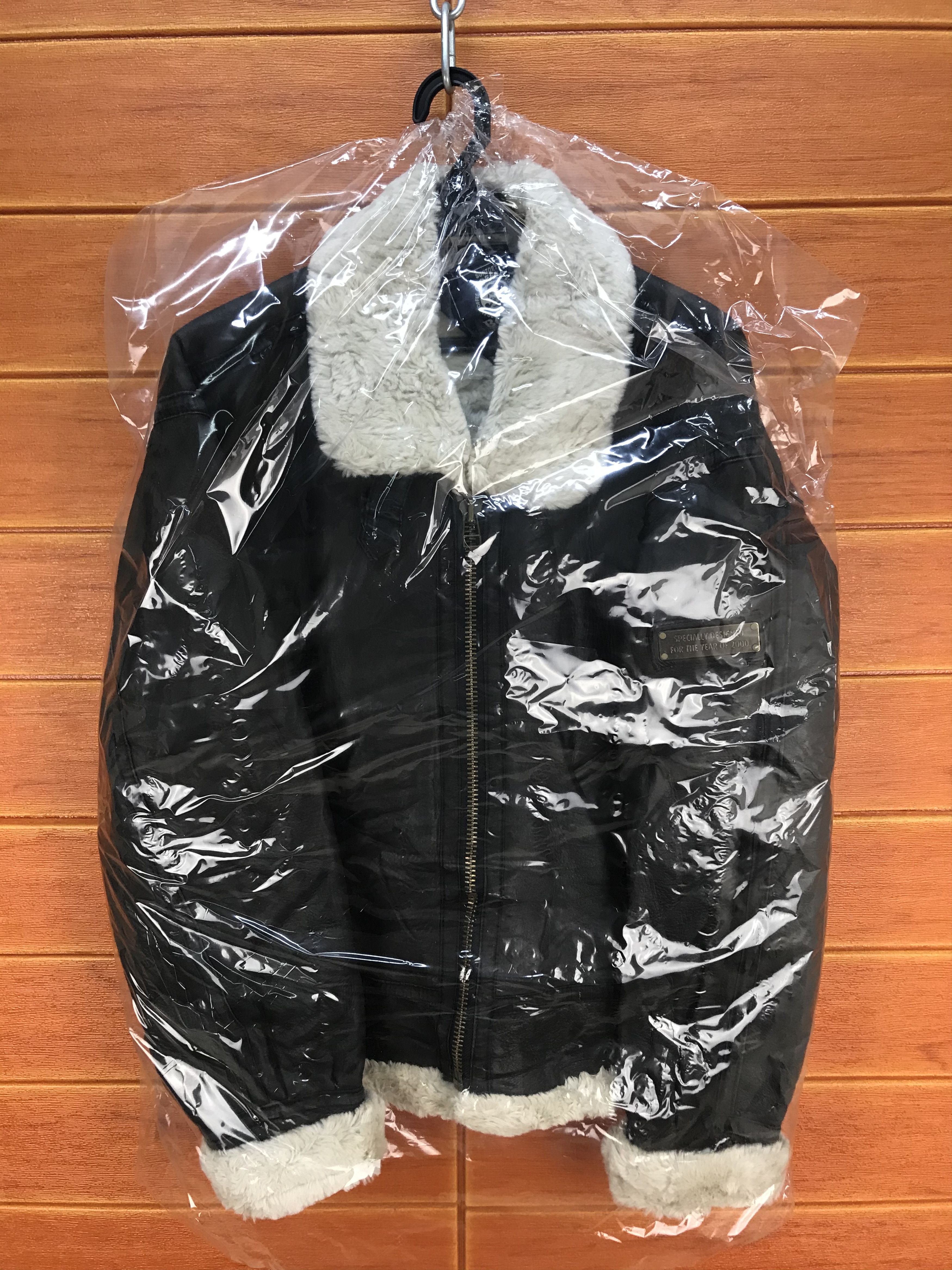 Genuine Leather Vintage SUNTORY COFFEE BOSS B3 Sherpa Leather Jacket Size US M / EU 48-50 / 2 - 3 Thumbnail