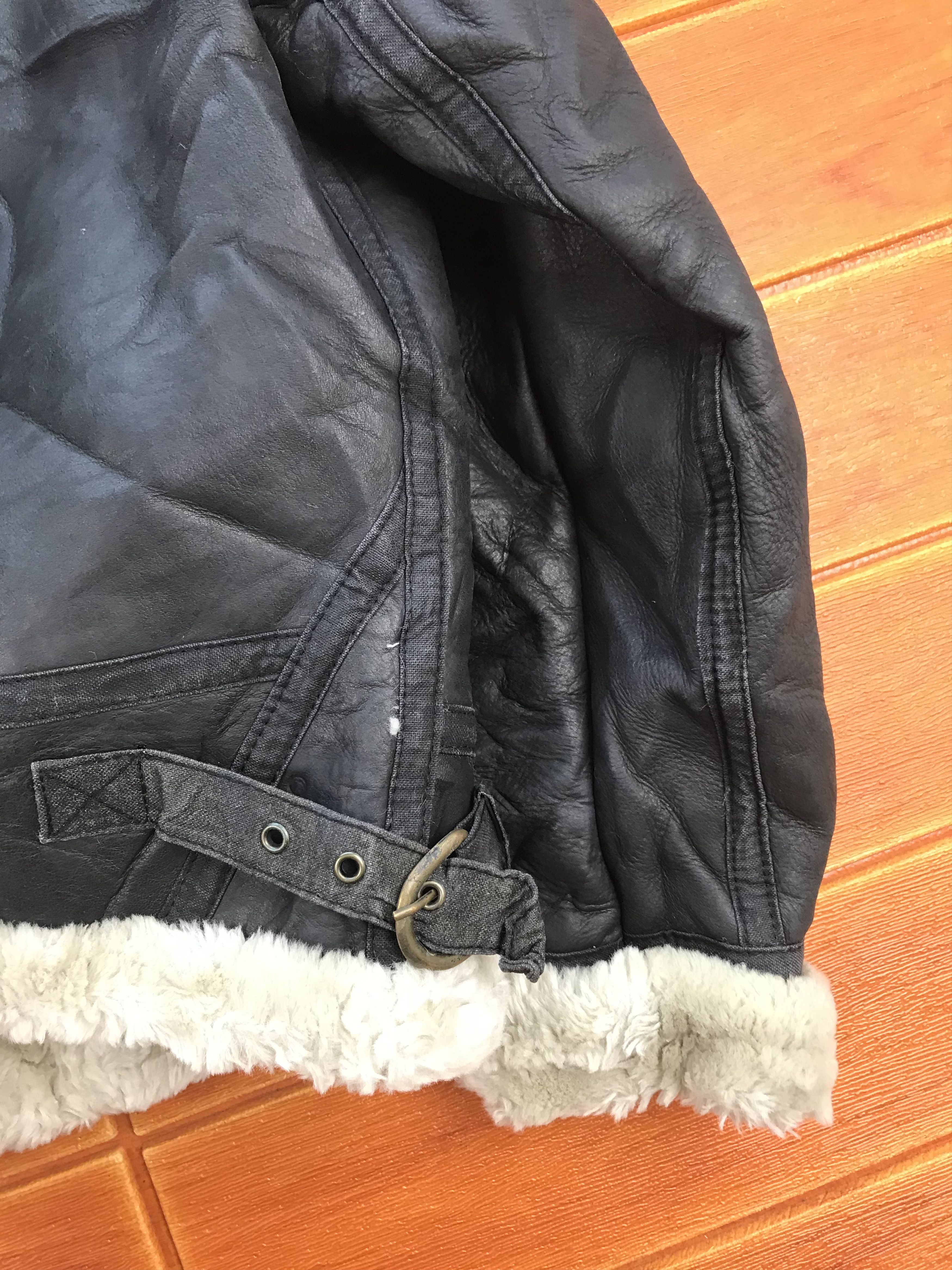 Genuine Leather Vintage SUNTORY COFFEE BOSS B3 Sherpa Leather Jacket Size US M / EU 48-50 / 2 - 7 Thumbnail