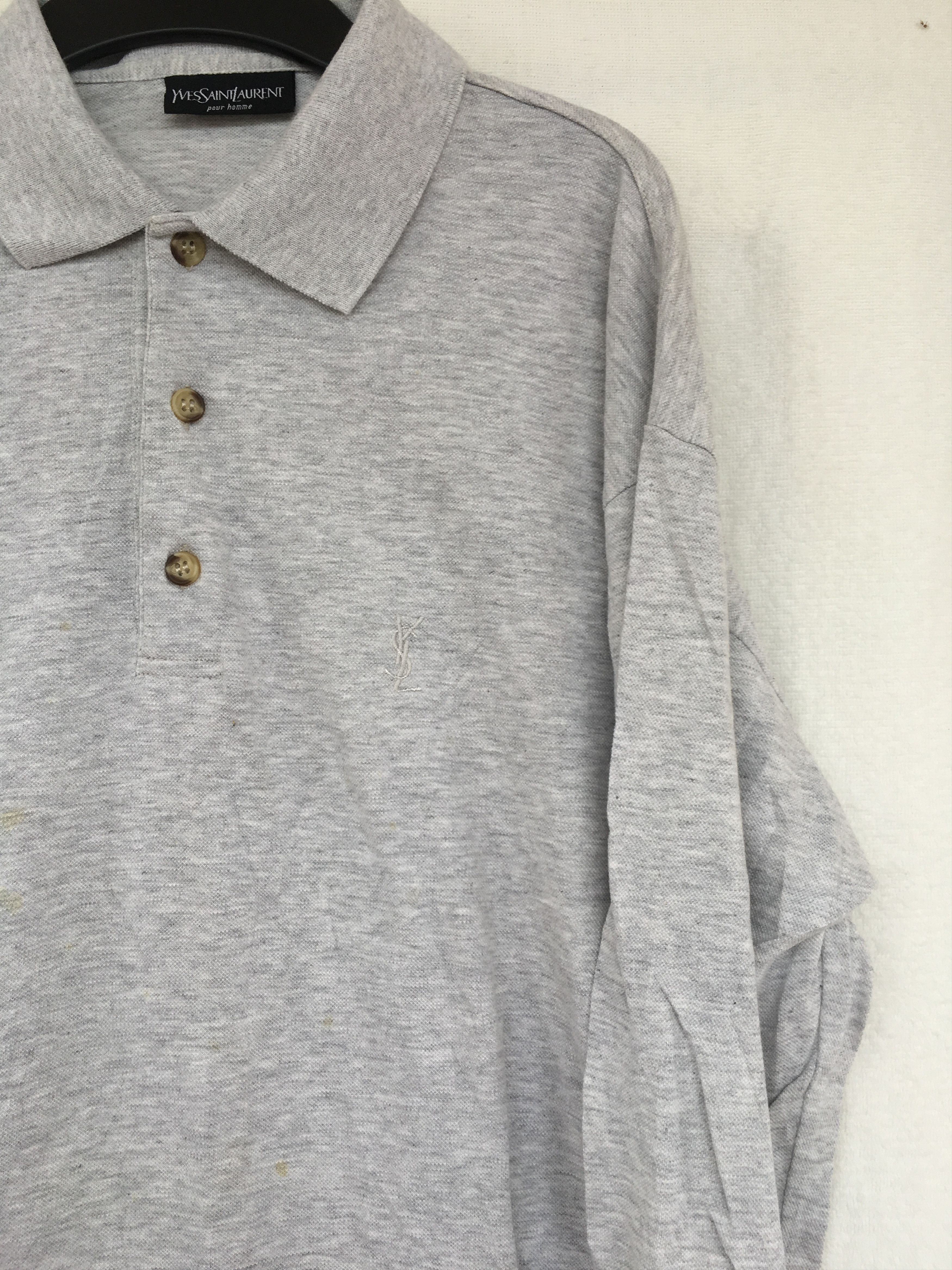 Vintage longsleeve grey polo Size US M / EU 48-50 / 2 - 3 Thumbnail