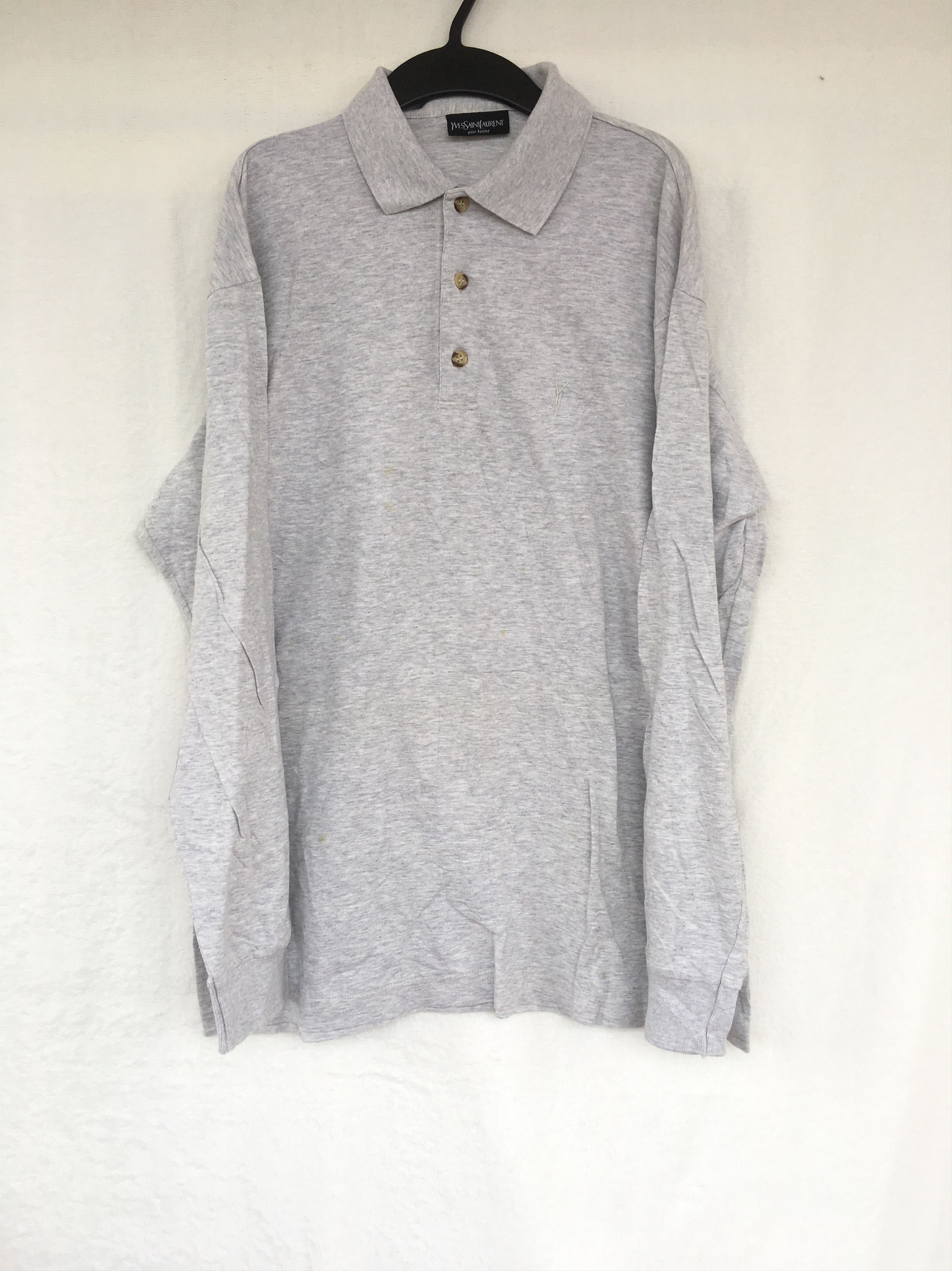 Vintage longsleeve grey polo Size US M / EU 48-50 / 2 - 1 Thumbnail