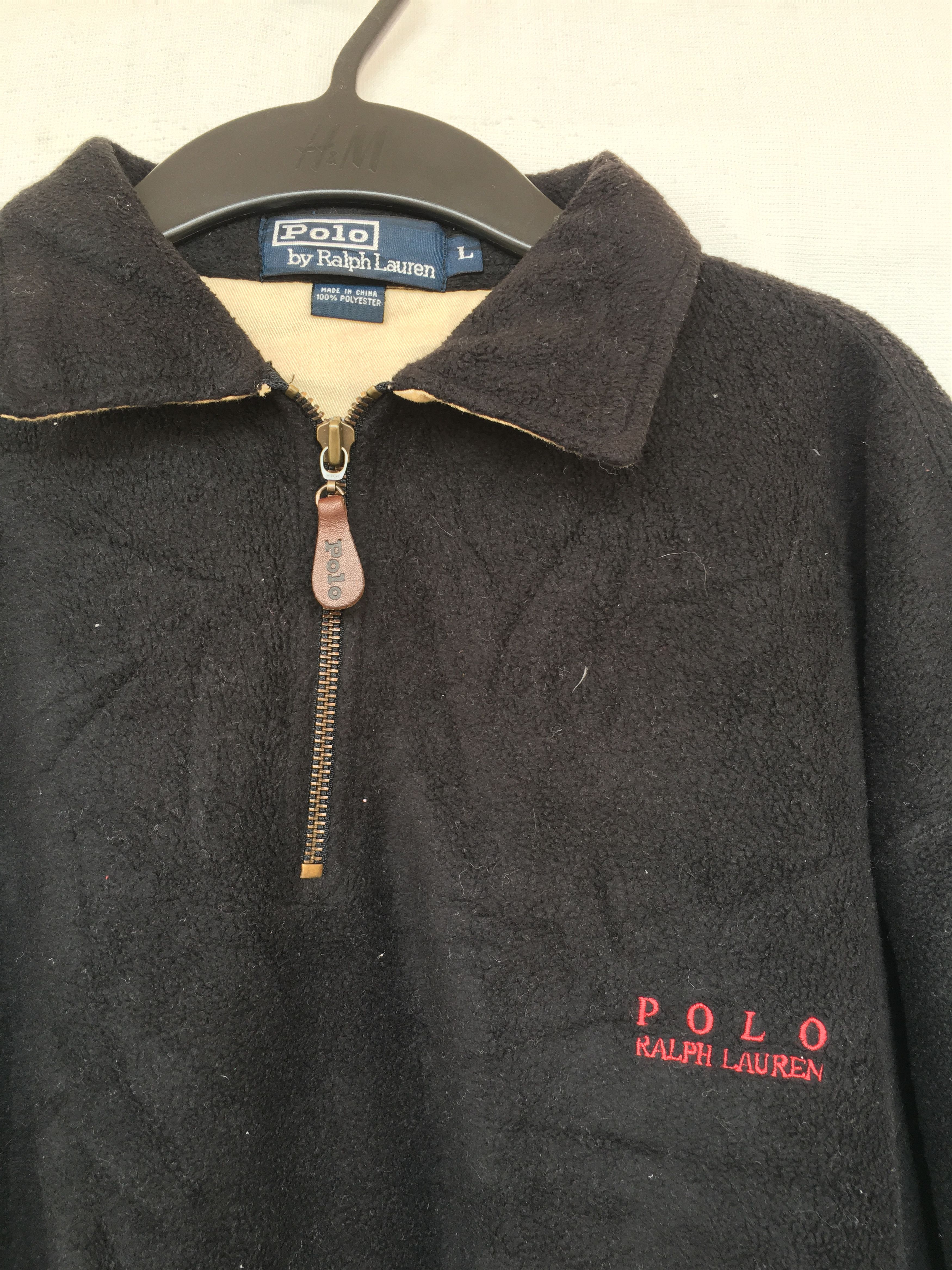 Polo Ralph Lauren black fleece jacket Size US L / EU 52-54 / 3 - 2 Thumbnail