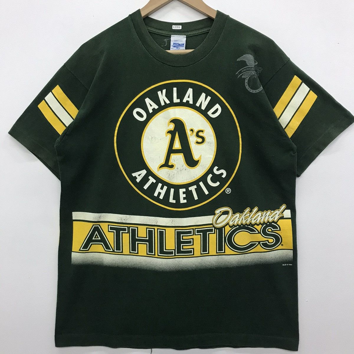 Vintage Vintage 90s Oakland Athletics MLB Big Logo Men Tshirt Size US M / EU 48-50 / 2 - 2 Thumbnail