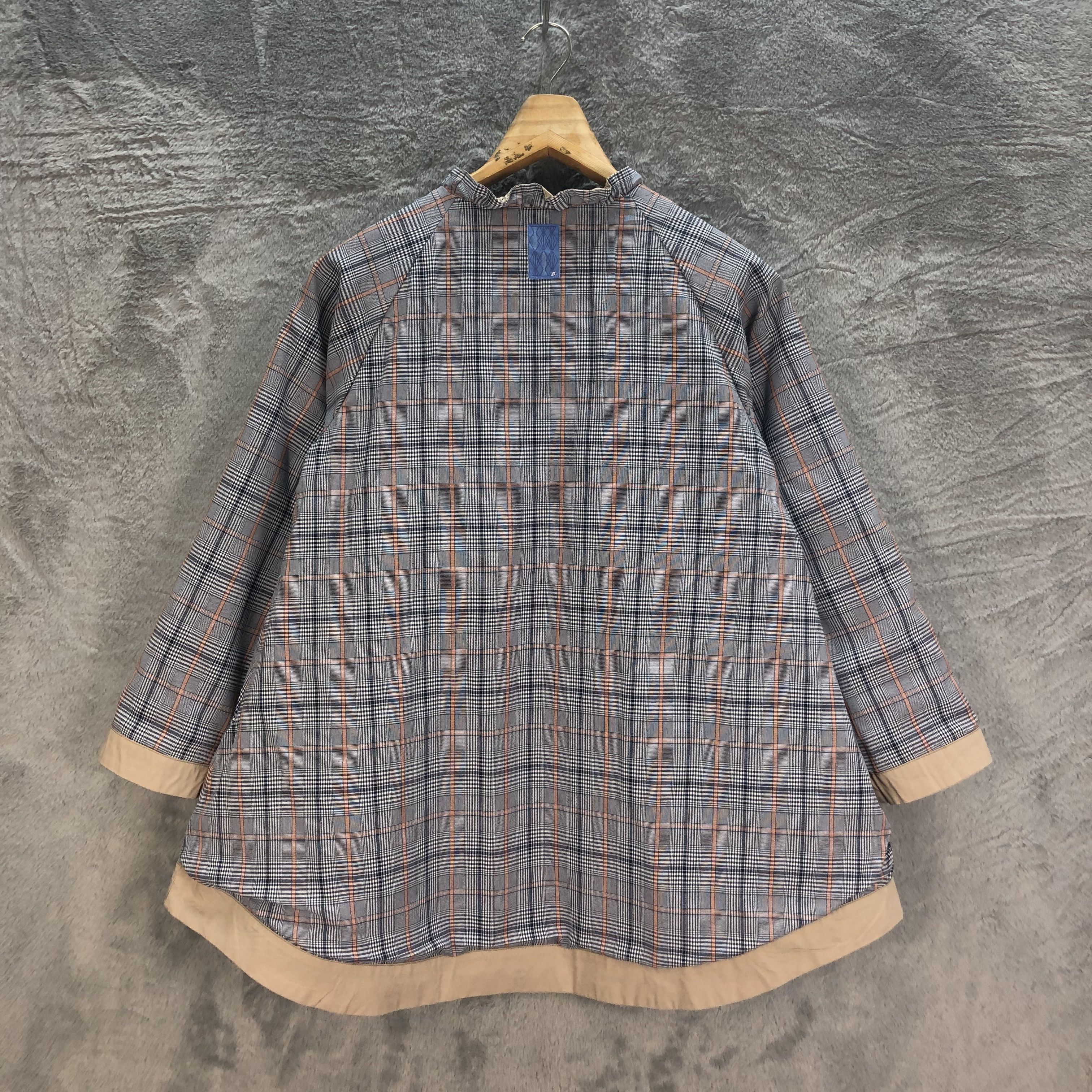 Zucca ZUPPA DE ZUCCA BROWN TARTAN REVERSIBLE BLOUSE #6536-71 Size M / US 6-8 / IT 42-44 - 15 Thumbnail