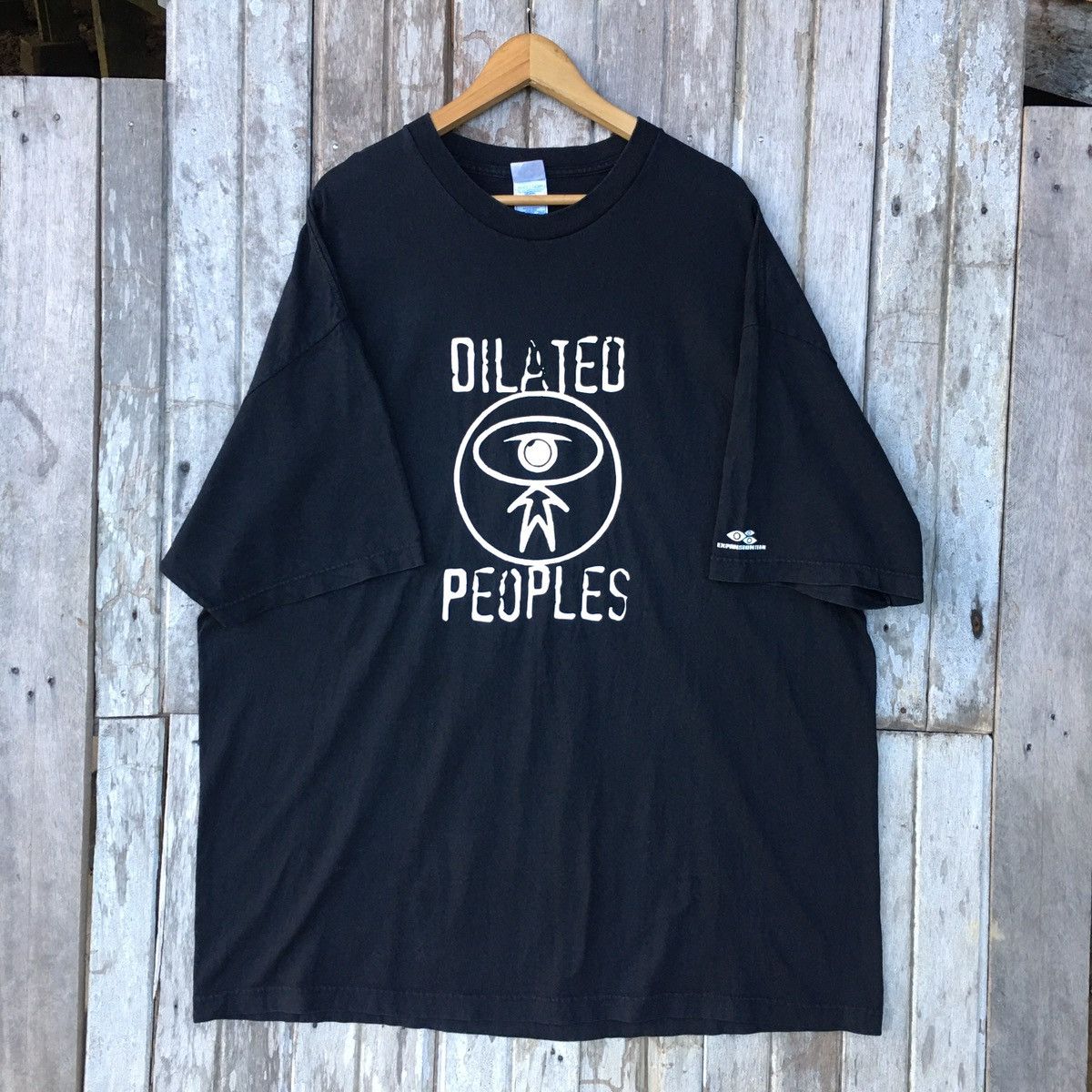 image of Rap Tees Vintage Faded Y2K Dilated Peoples American Hiphop Trio Tee in Black, Men's (Size 2XL)