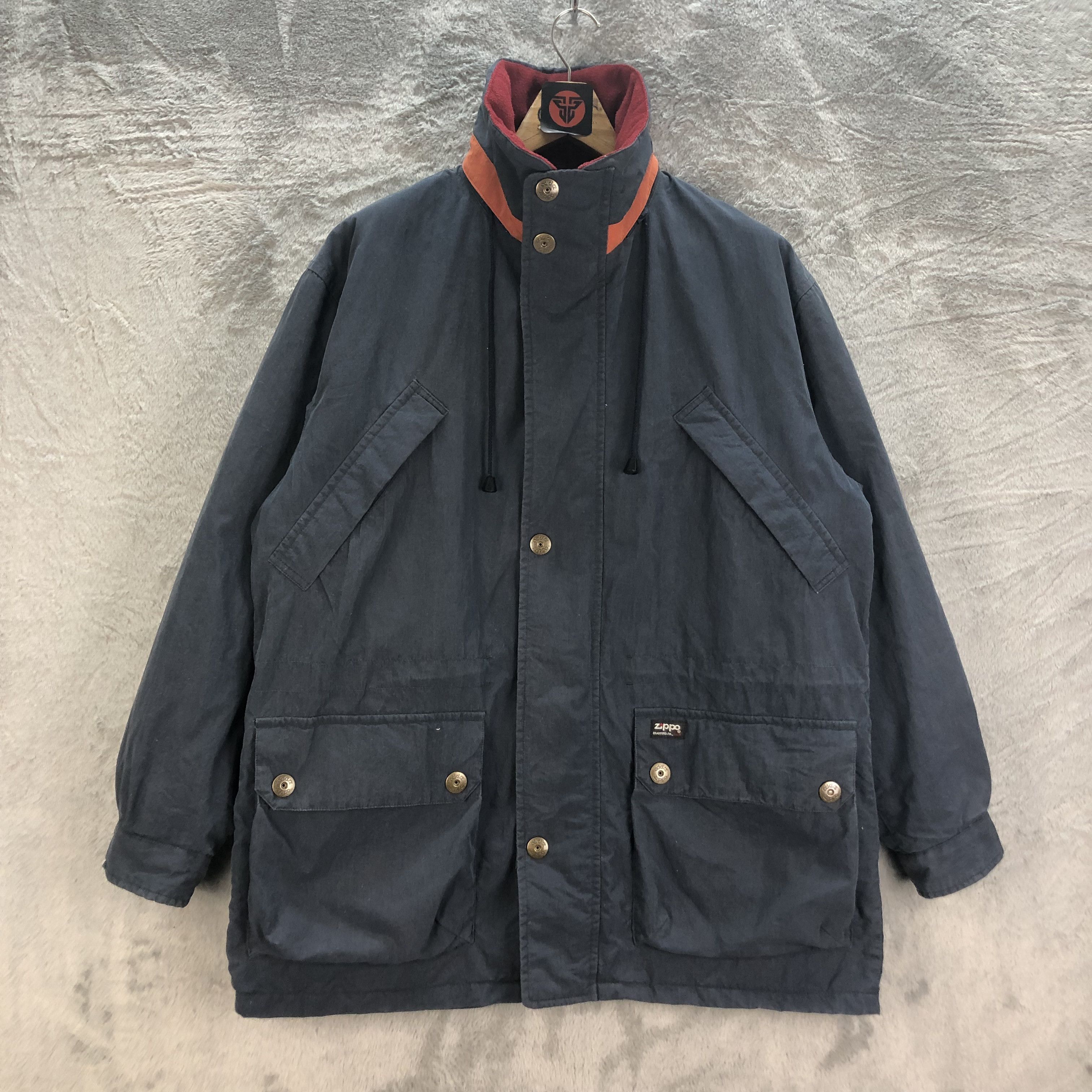 image of Vintage x Workers Zippo Chore Jacket 6544-72 in Grey, Men's (Size Medium)