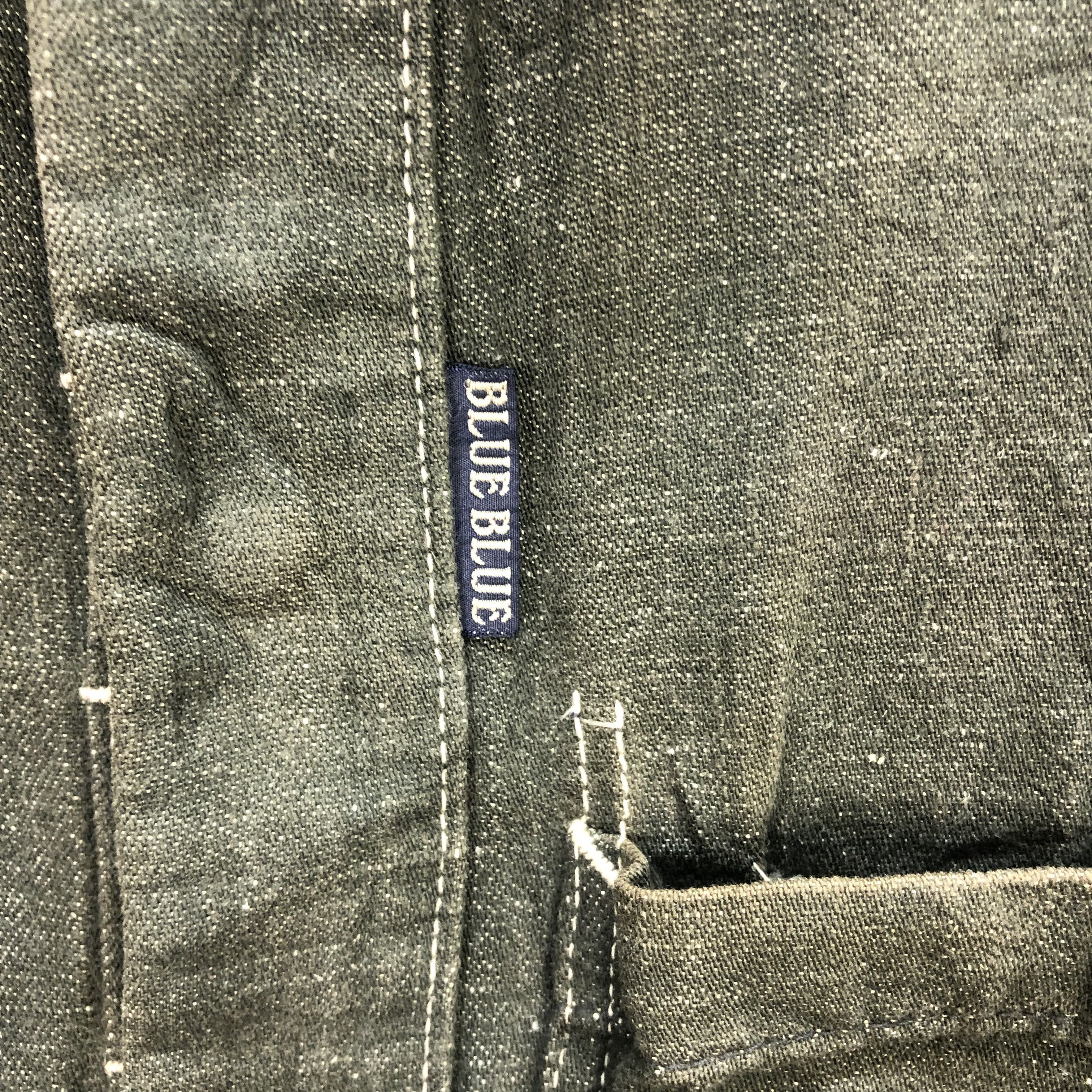 Blue Blue Japan BLUE BLUE HEMP HALF BUTTON & ZIP DENIM JACKET #5845-210 Size US XS / EU 42 / 0 - 3 Thumbnail