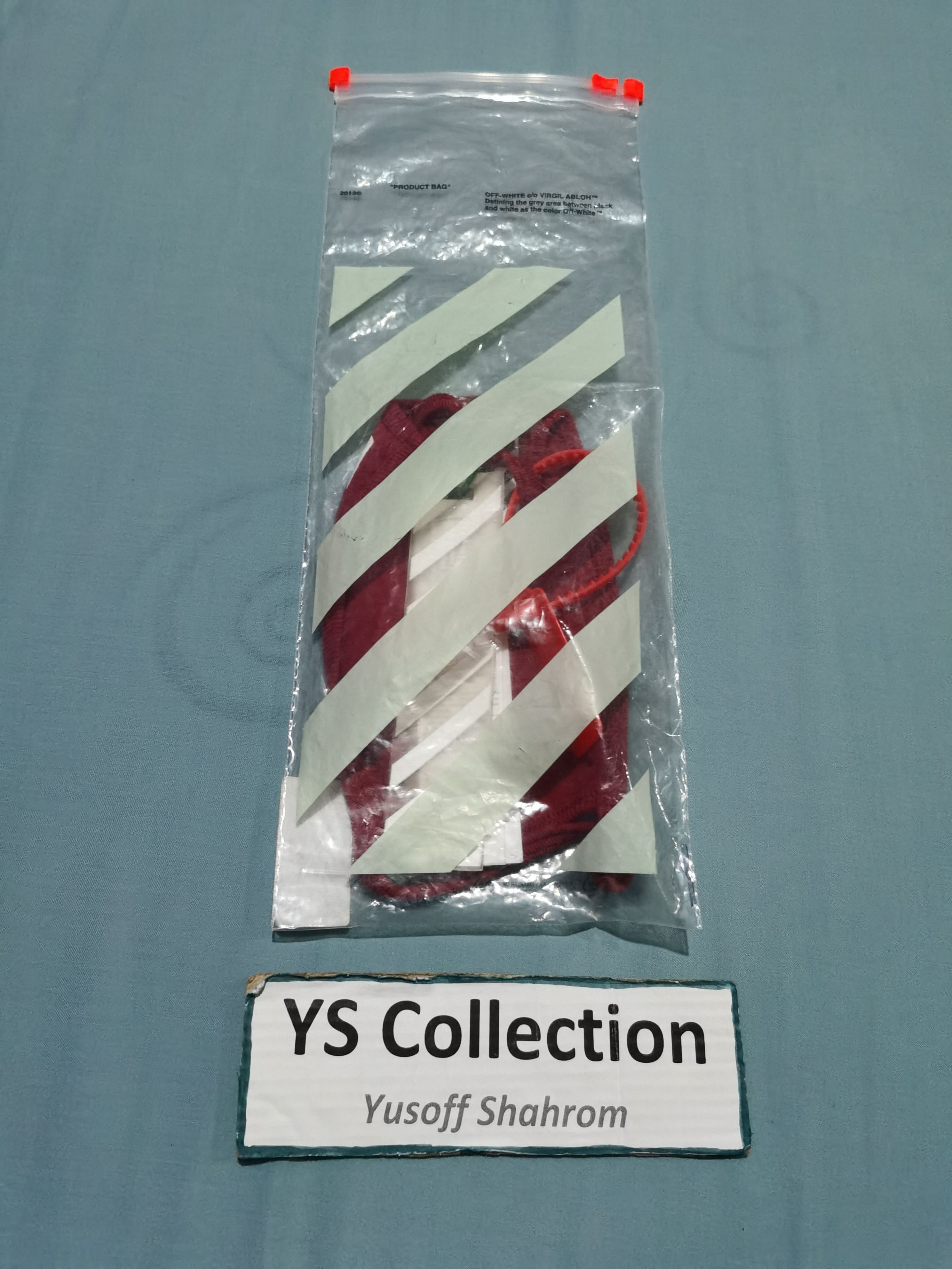 Off-White Off-white Diagonal Bordeux Face Mask Size ONE SIZE - 2 Thumbnail