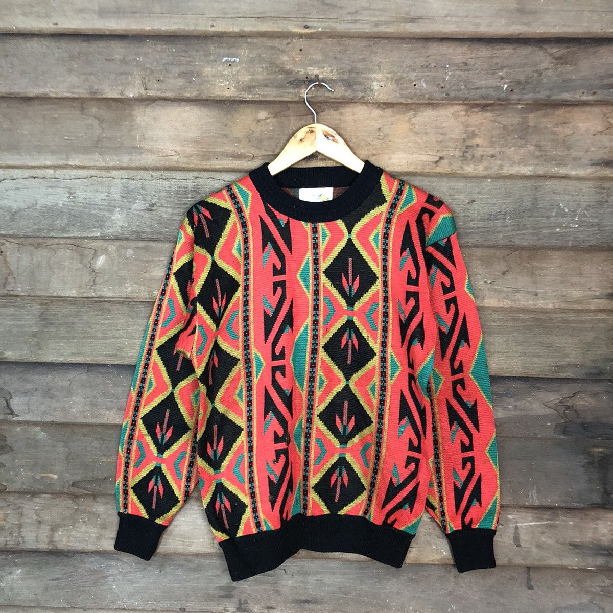 Vintage Crude Heart Red art sweatshirt Knitwear #3741 Size US S / EU 44-46 / 1 - 3 Thumbnail