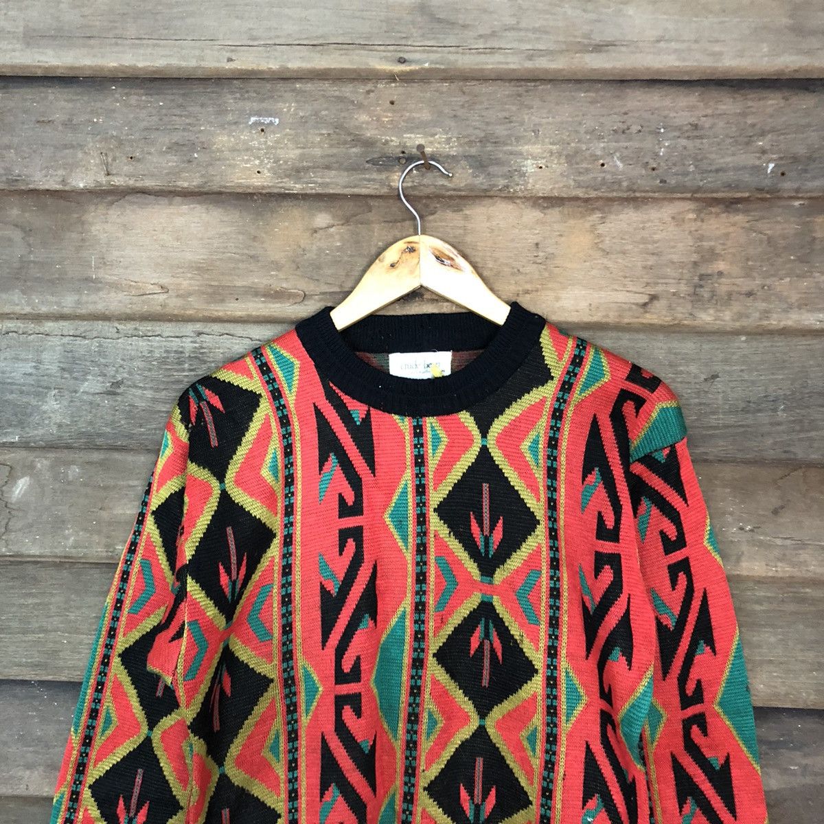 Vintage Crude Heart Red art sweatshirt Knitwear #3741 Size US S / EU 44-46 / 1 - 2 Thumbnail