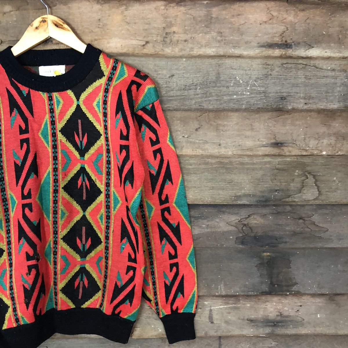 Vintage Crude Heart Red art sweatshirt Knitwear #3741 Size US S / EU 44-46 / 1 - 5 Thumbnail