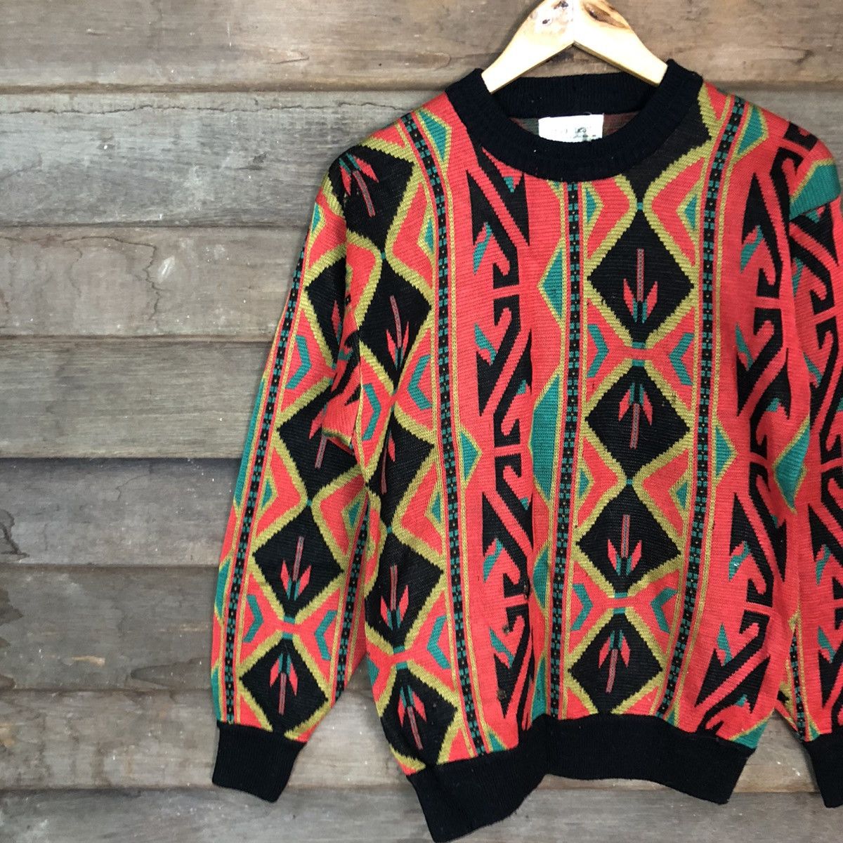 Vintage Crude Heart Red art sweatshirt Knitwear #3741 Size US S / EU 44-46 / 1 - 7 Thumbnail
