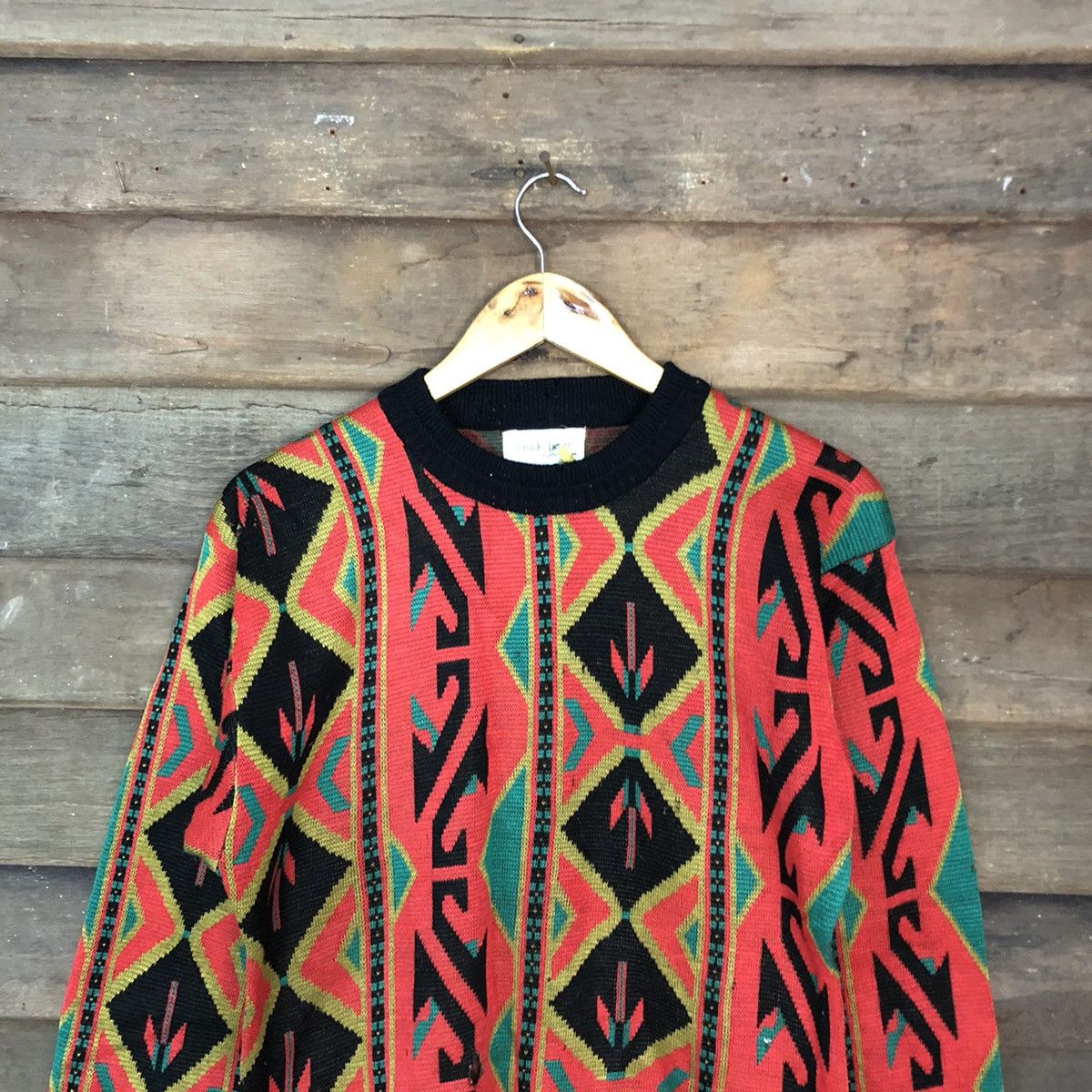 Vintage Crude Heart Red art sweatshirt Knitwear #3741 Size US S / EU 44-46 / 1 - 9 Thumbnail