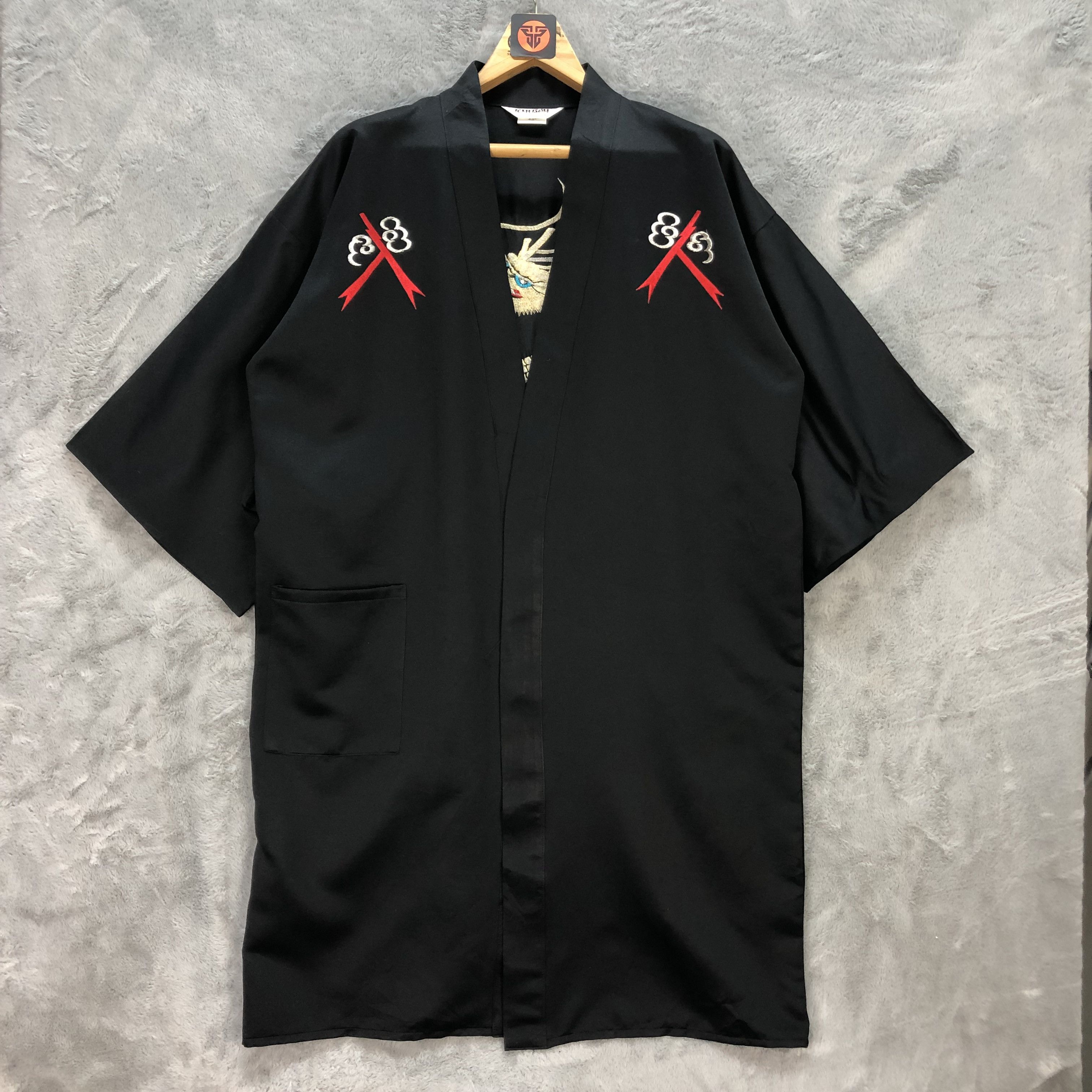 Other ICHIBAN EMBROIDERY DRAGON ON BACK CARDIGAN / KIMONO #6256-56 Size US XL / EU 56 / 4 - 3 Thumbnail