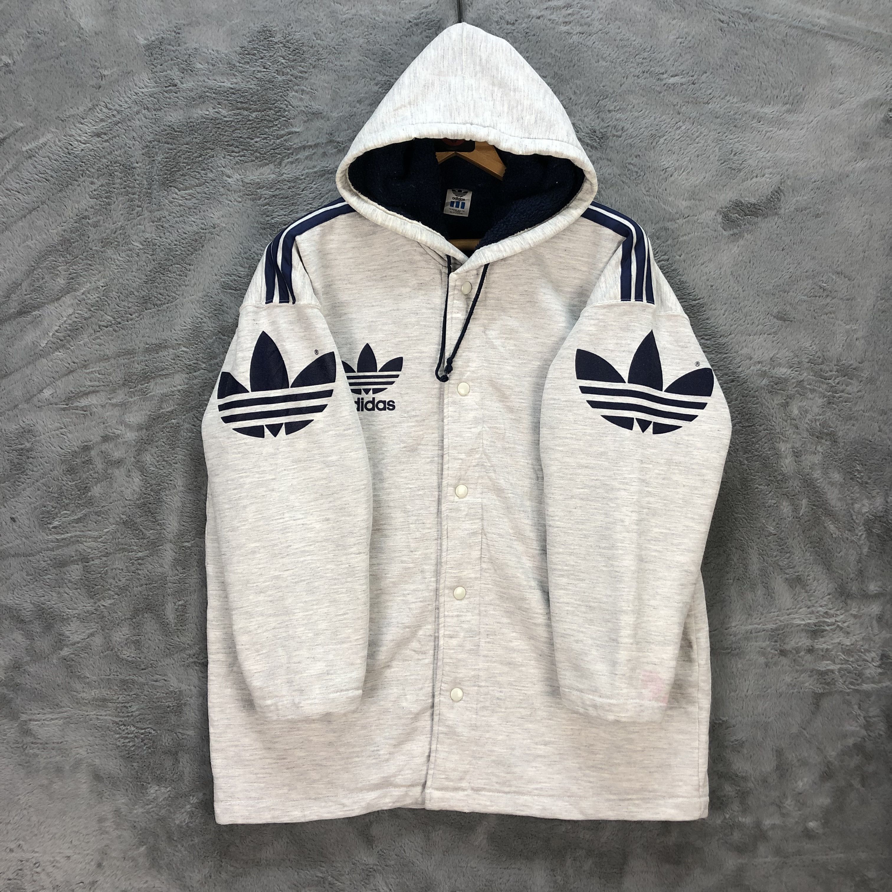 Adidas VINTAGE ADIDAS TREFOIL BIG LOGO HOODIES #6300-59 Size US M / EU 48-50 / 2 - 5 Thumbnail
