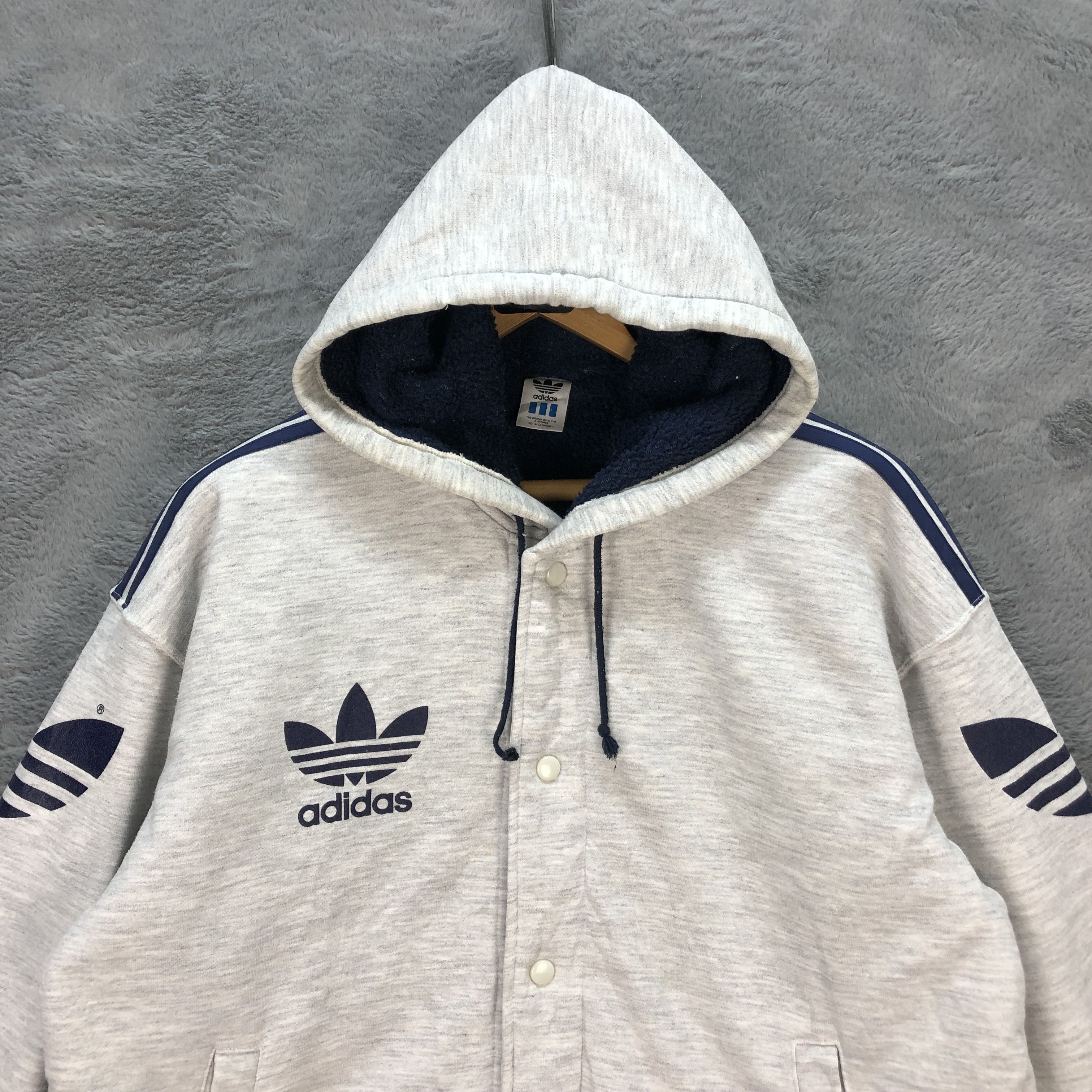 Adidas VINTAGE ADIDAS TREFOIL BIG LOGO HOODIES #6300-59 Size US M / EU 48-50 / 2 - 6 Thumbnail