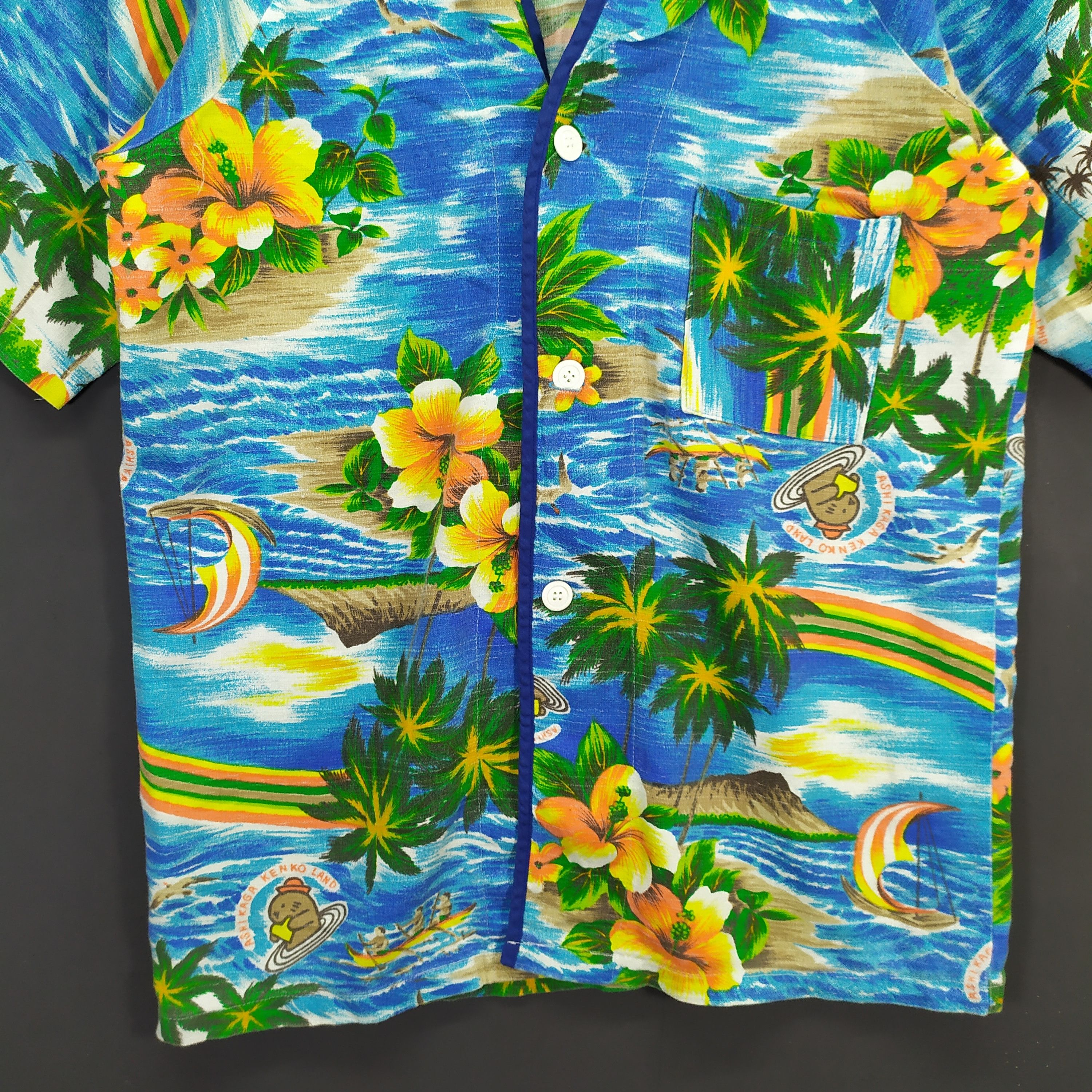 Vintage Sante' Fullprint Hawaiian Set Shirt & Short Pant #396-15 Size US M / EU 48-50 / 2 - 4 Thumbnail