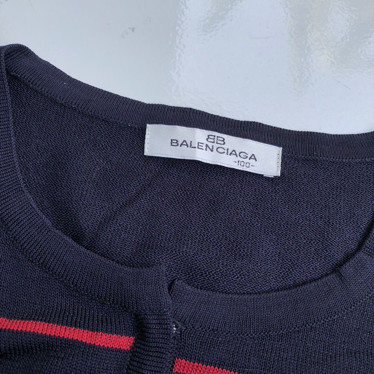 Balenciaga × Vintage Vintage 90s Balenciaga Stripe Knitwear Togle 3 Button Size US L / EU 52-54 / 3 - 4 Thumbnail