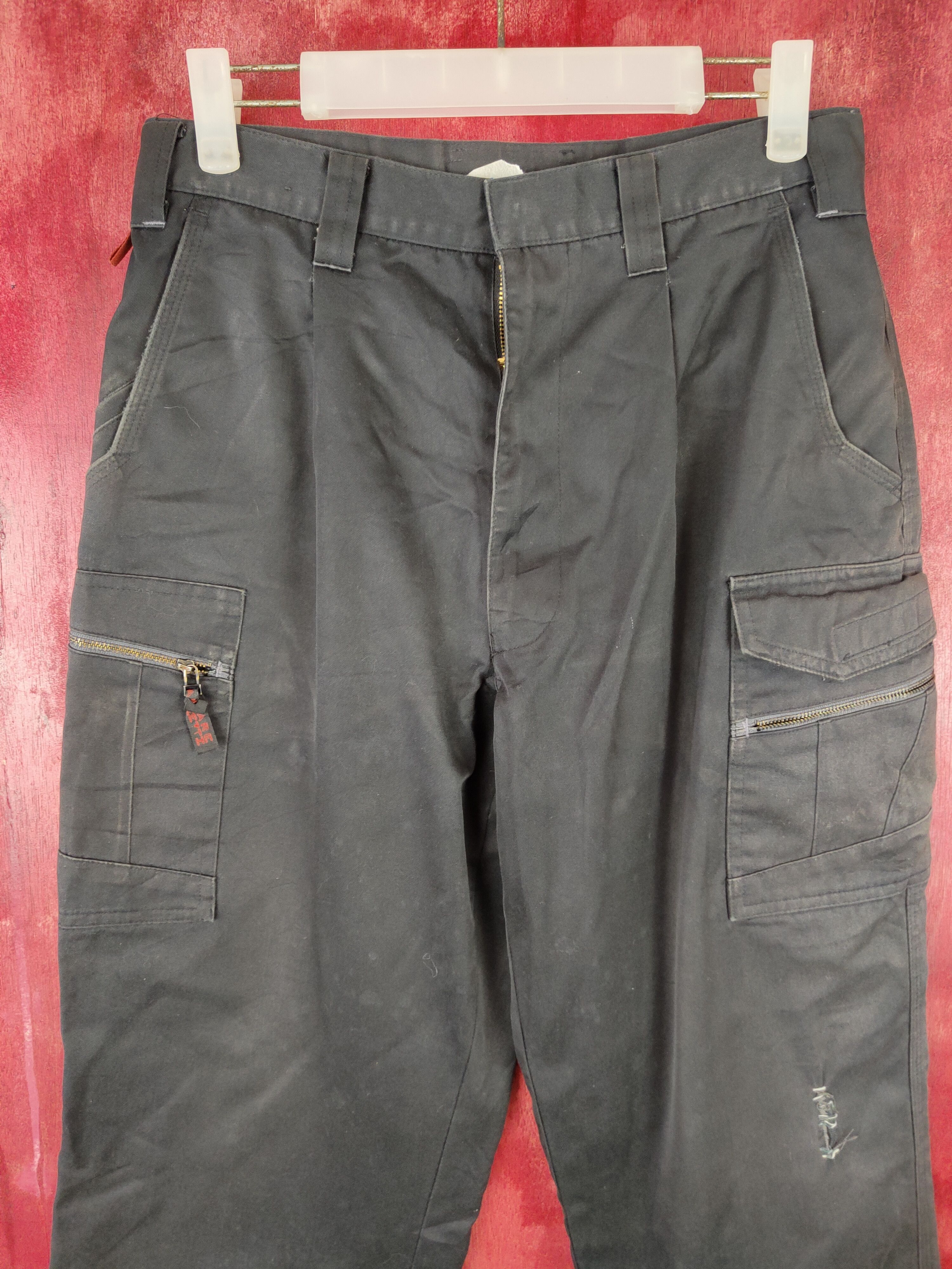 Japanese Brand × Vintage Andare Schiette Black Multi Pocket Cargo Pants #S560 Size US 30 / EU 46 - 2 Thumbnail
