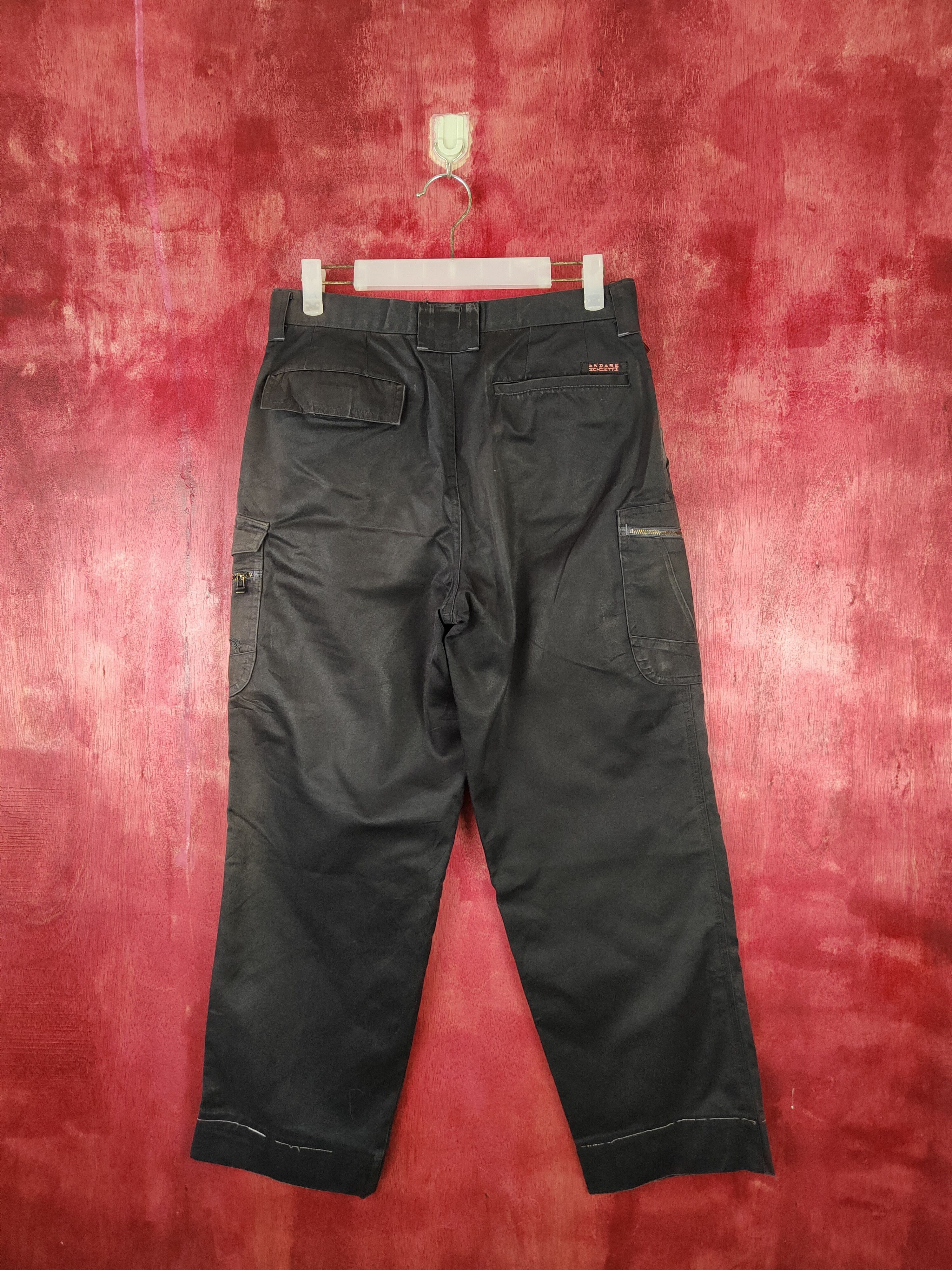 Japanese Brand × Vintage Andare Schiette Black Multi Pocket Cargo Pants #S560 Size US 30 / EU 46 - 8 Thumbnail