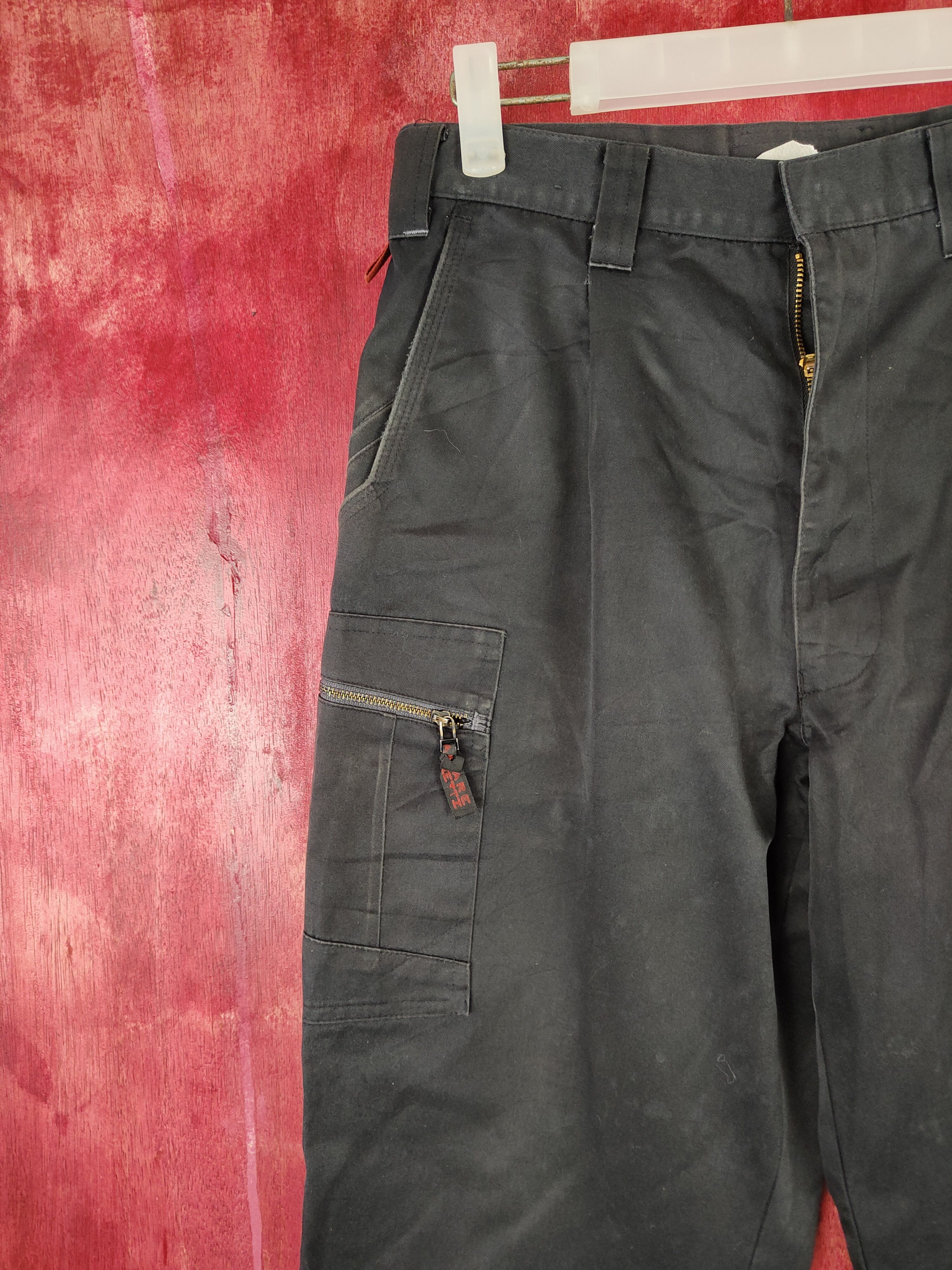 Japanese Brand × Vintage Andare Schiette Black Multi Pocket Cargo Pants #S560 Size US 30 / EU 46 - 3 Thumbnail
