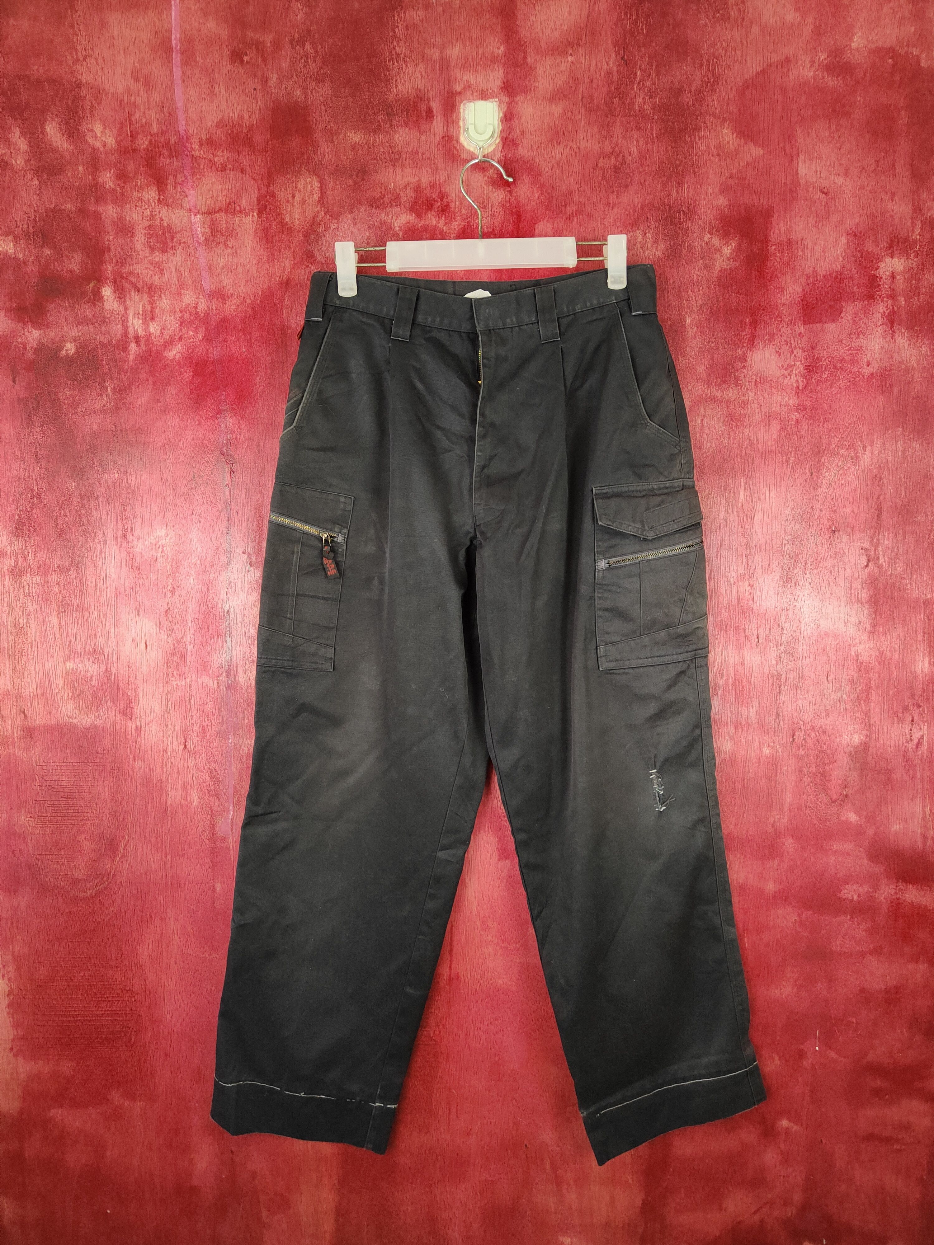 Japanese Brand × Vintage Andare Schiette Black Multi Pocket Cargo Pants #S560 Size US 30 / EU 46 - 1 Thumbnail