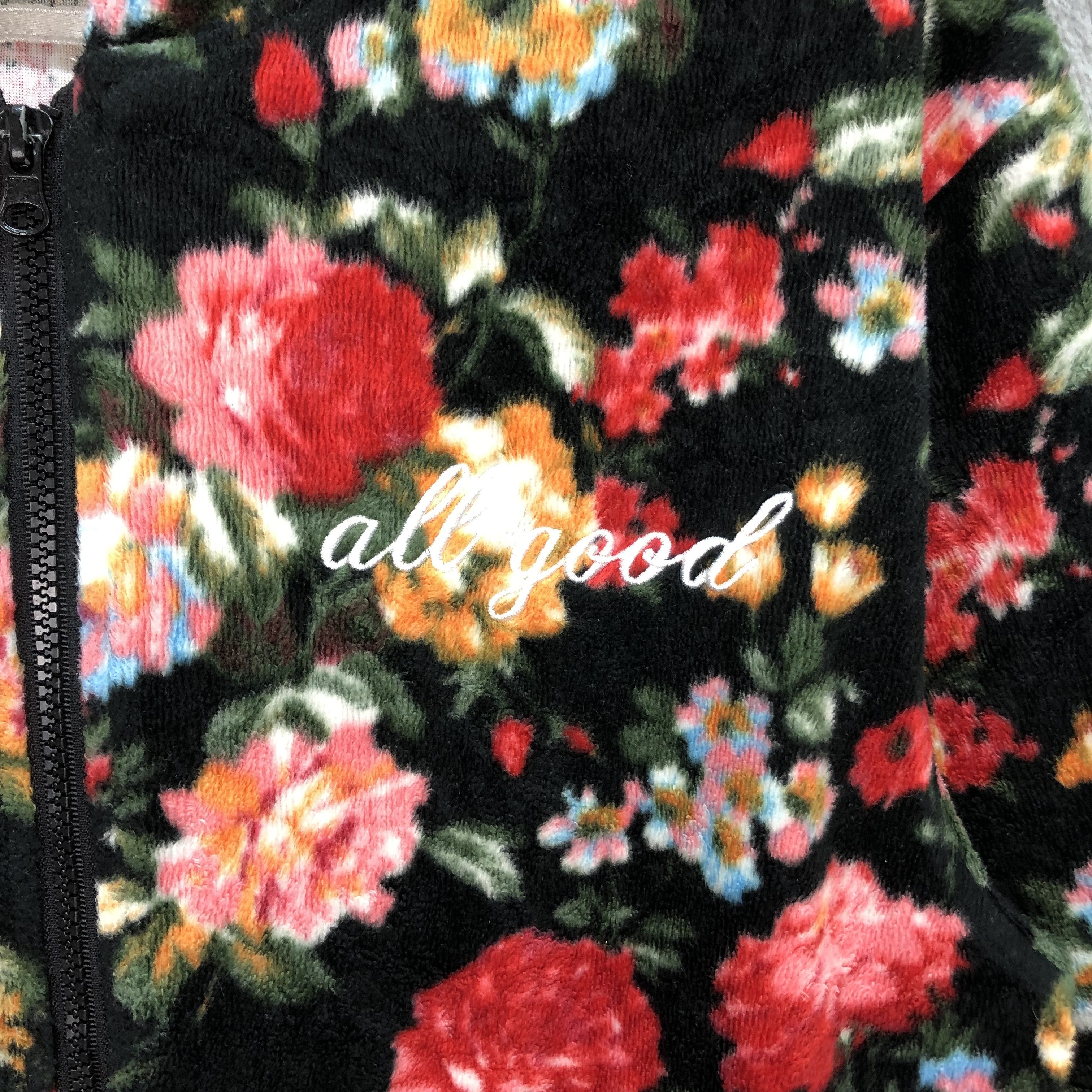 Japanese Brand ALLGOOD HATERS CREW BIG LOGO FLORAL FLEECE HOODIES #5597-200 Size US S / EU 44-46 / 1 - 6 Thumbnail