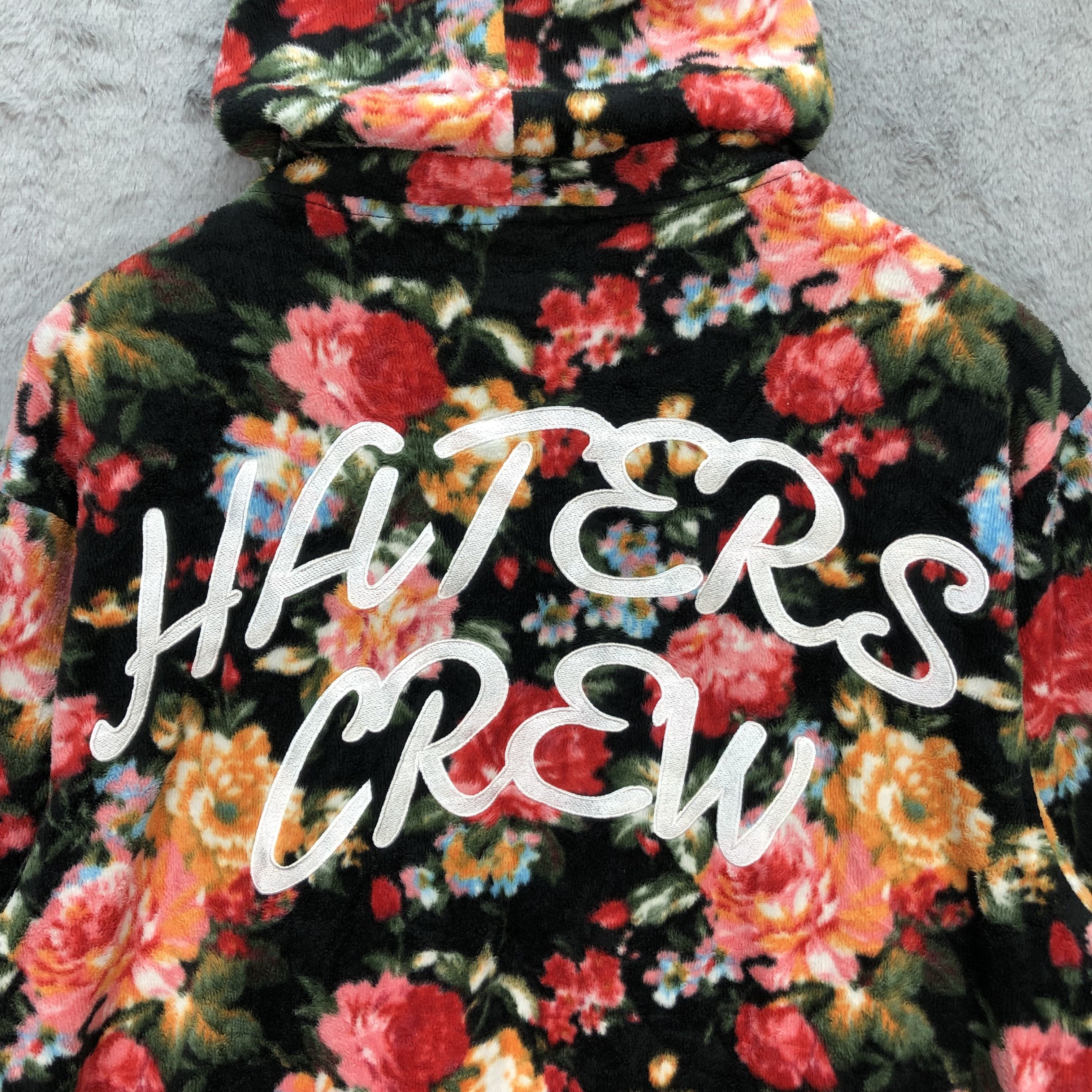 Japanese Brand ALLGOOD HATERS CREW BIG LOGO FLORAL FLEECE HOODIES #5597-200 Size US S / EU 44-46 / 1 - 3 Thumbnail