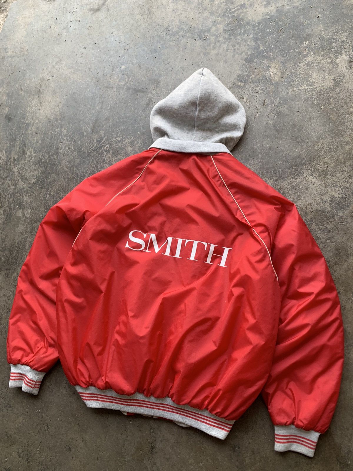 Vintage 👹Vintage Smith Hooded Bomber Jacket Size US L / EU 52-54 / 3 - 2 Thumbnail