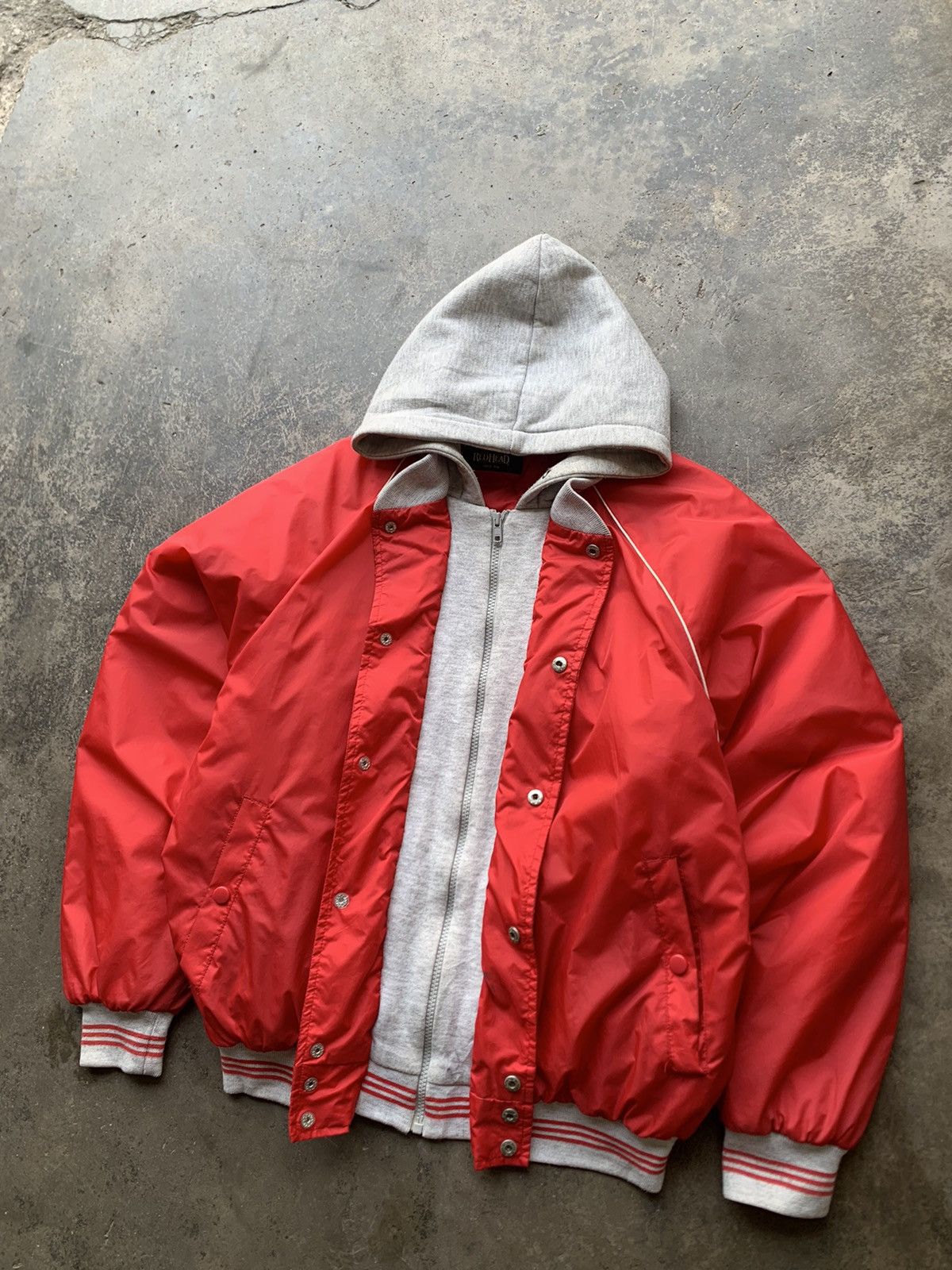 Vintage 👹Vintage Smith Hooded Bomber Jacket Size US L / EU 52-54 / 3 - 1 Thumbnail