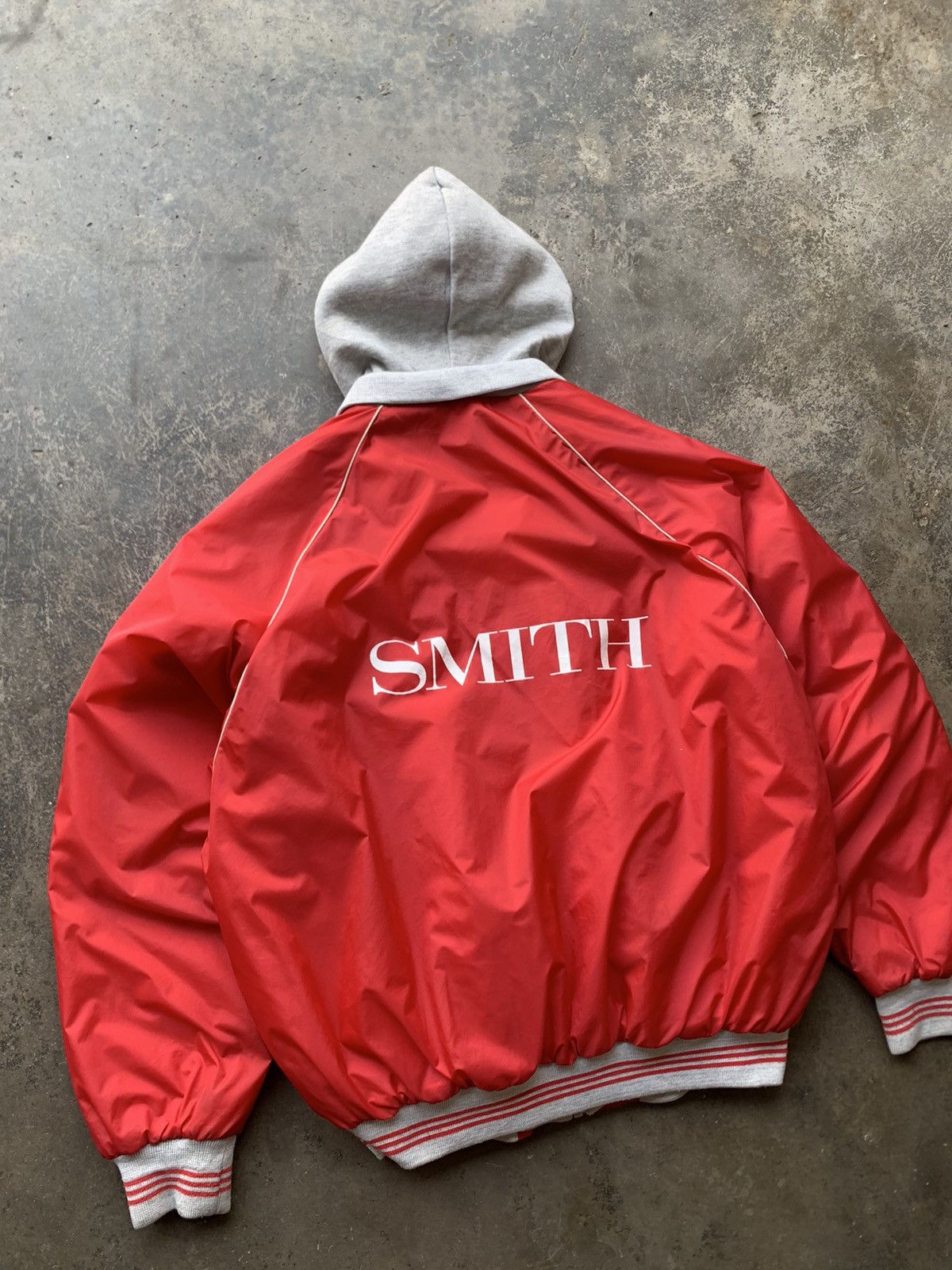 Vintage 👹Vintage Smith Hooded Bomber Jacket Size US L / EU 52-54 / 3 - 11 Thumbnail