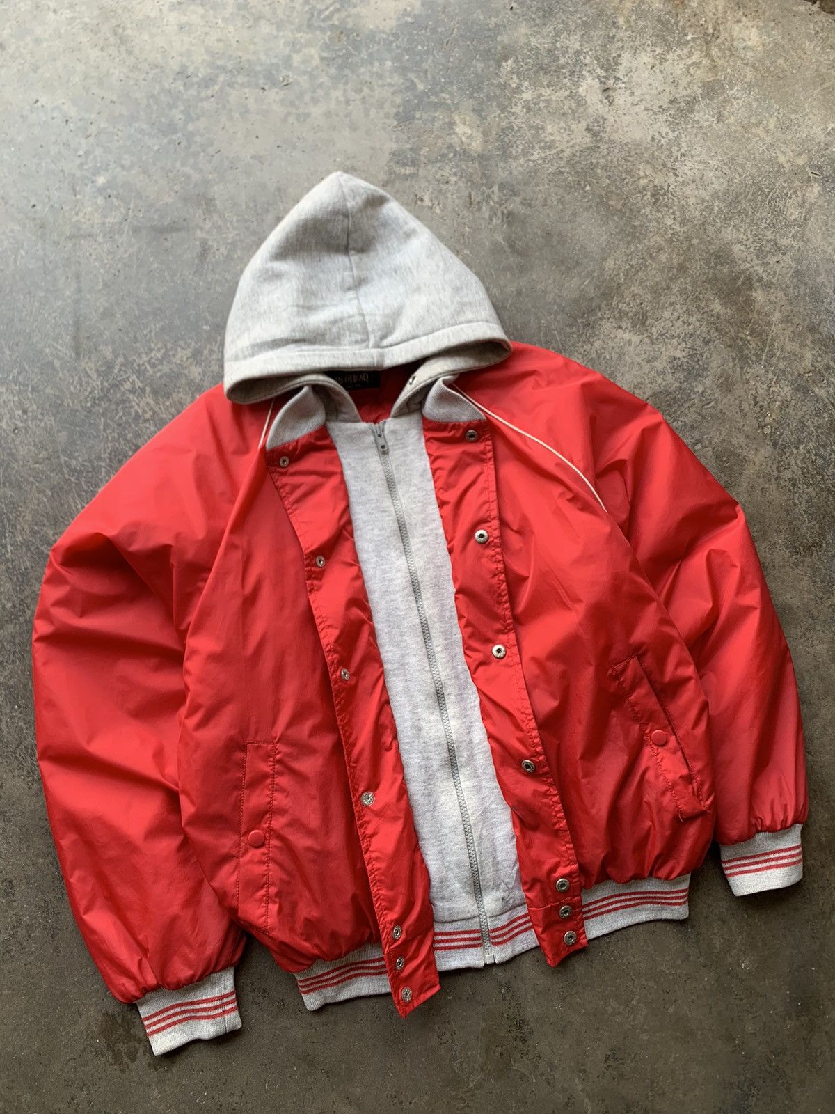 Vintage 👹Vintage Smith Hooded Bomber Jacket Size US L / EU 52-54 / 3 - 9 Thumbnail
