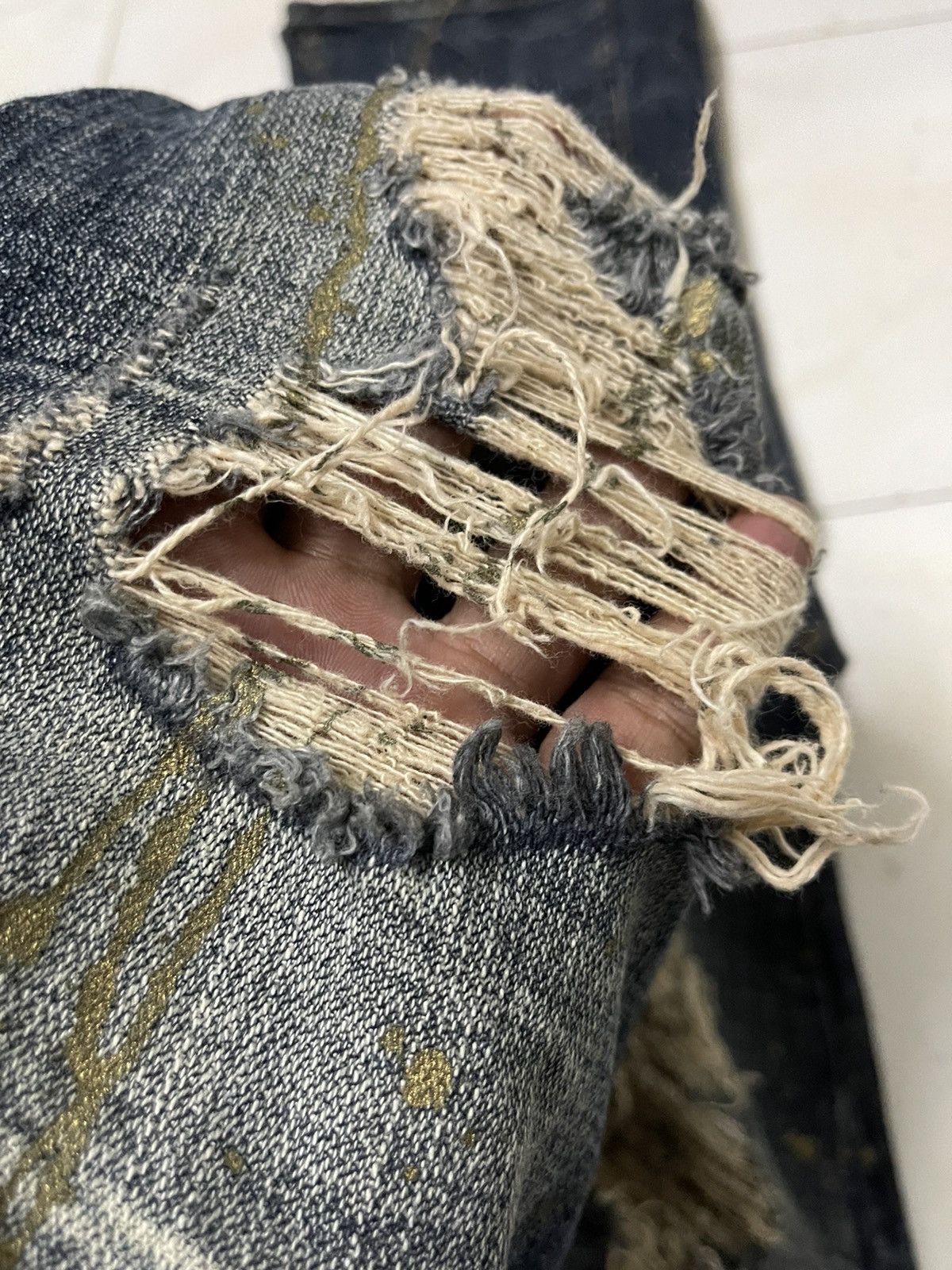 Designer Distressed Flare Low Rise Jeans Size 30" / US 8 / IT 44 - 12 Thumbnail