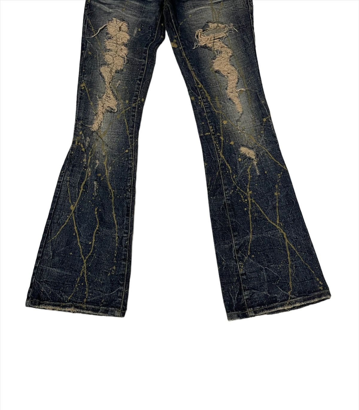 Designer Distressed Flare Low Rise Jeans Size 30" / US 8 / IT 44 - 3 Thumbnail