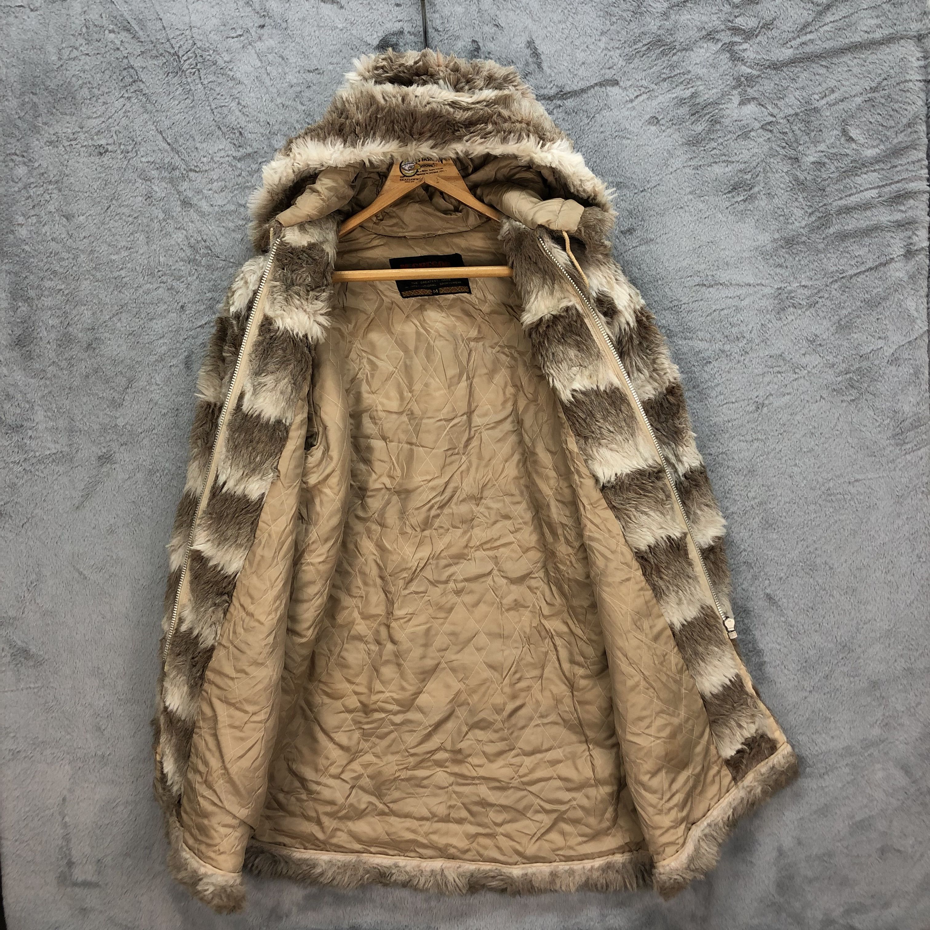 McGregor Vintage Mcgregor Stripes Fur Hooded Heavy Jacket #5201-179 Size US M / EU 48-50 / 2 - 6 Thumbnail