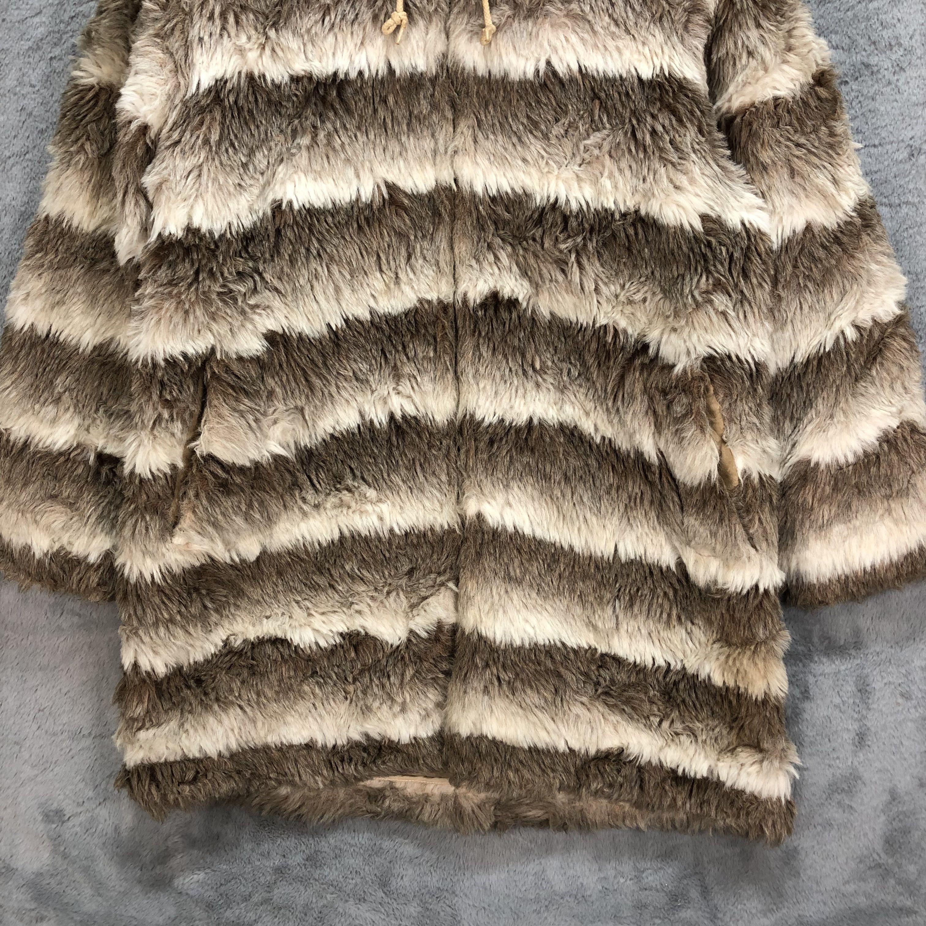 McGregor Vintage Mcgregor Stripes Fur Hooded Heavy Jacket #5201-179 Size US M / EU 48-50 / 2 - 3 Thumbnail