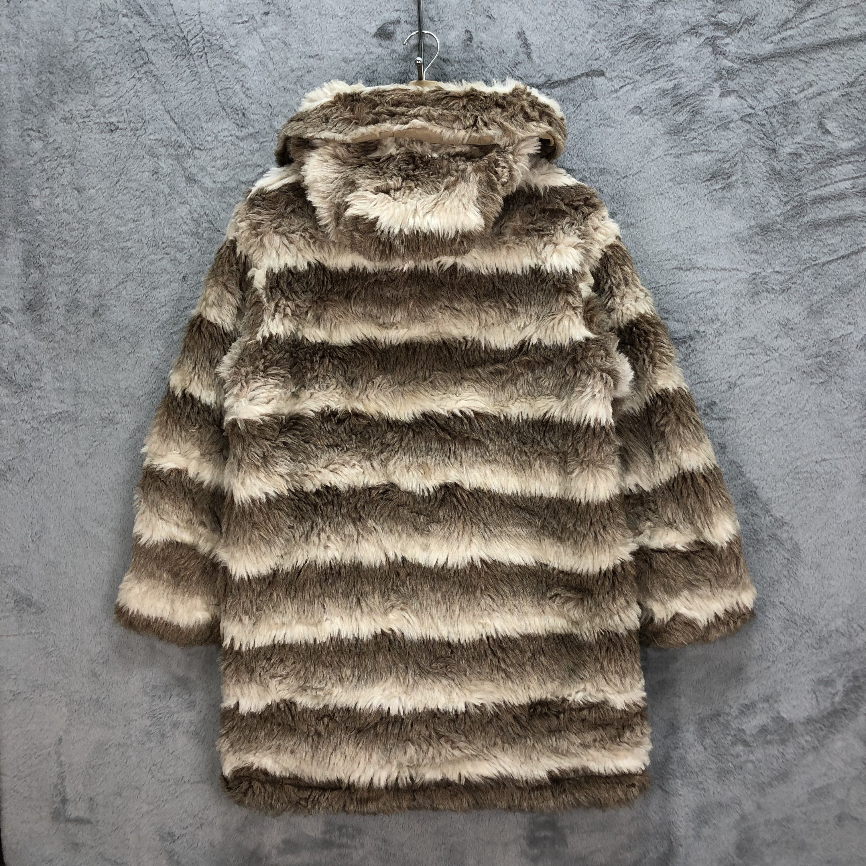 McGregor Vintage Mcgregor Stripes Fur Hooded Heavy Jacket #5201-179 Size US M / EU 48-50 / 2 - 10 Thumbnail