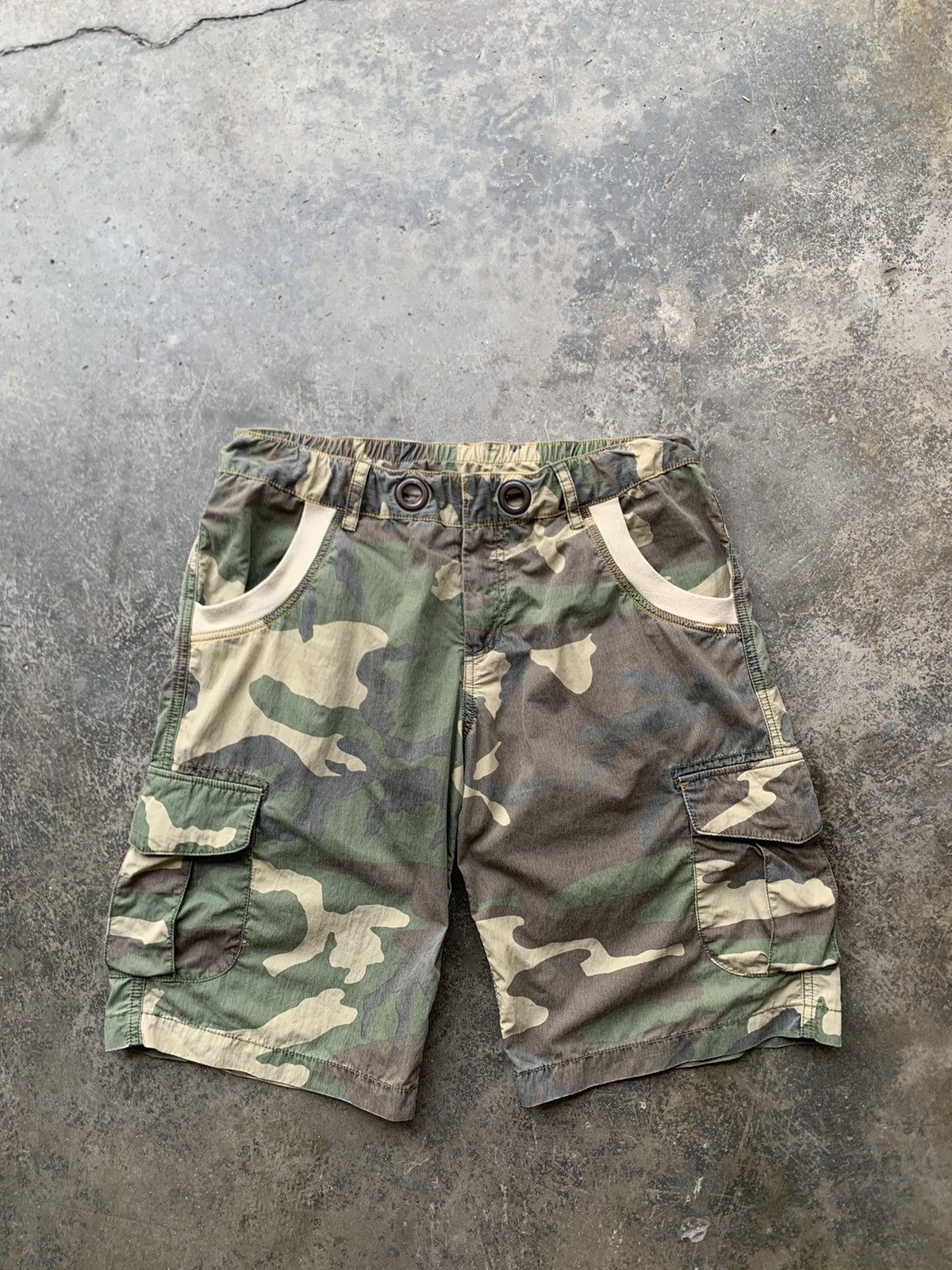 image of Vintage Sun Faded Military Camo Shorts, Men's (Size 30)