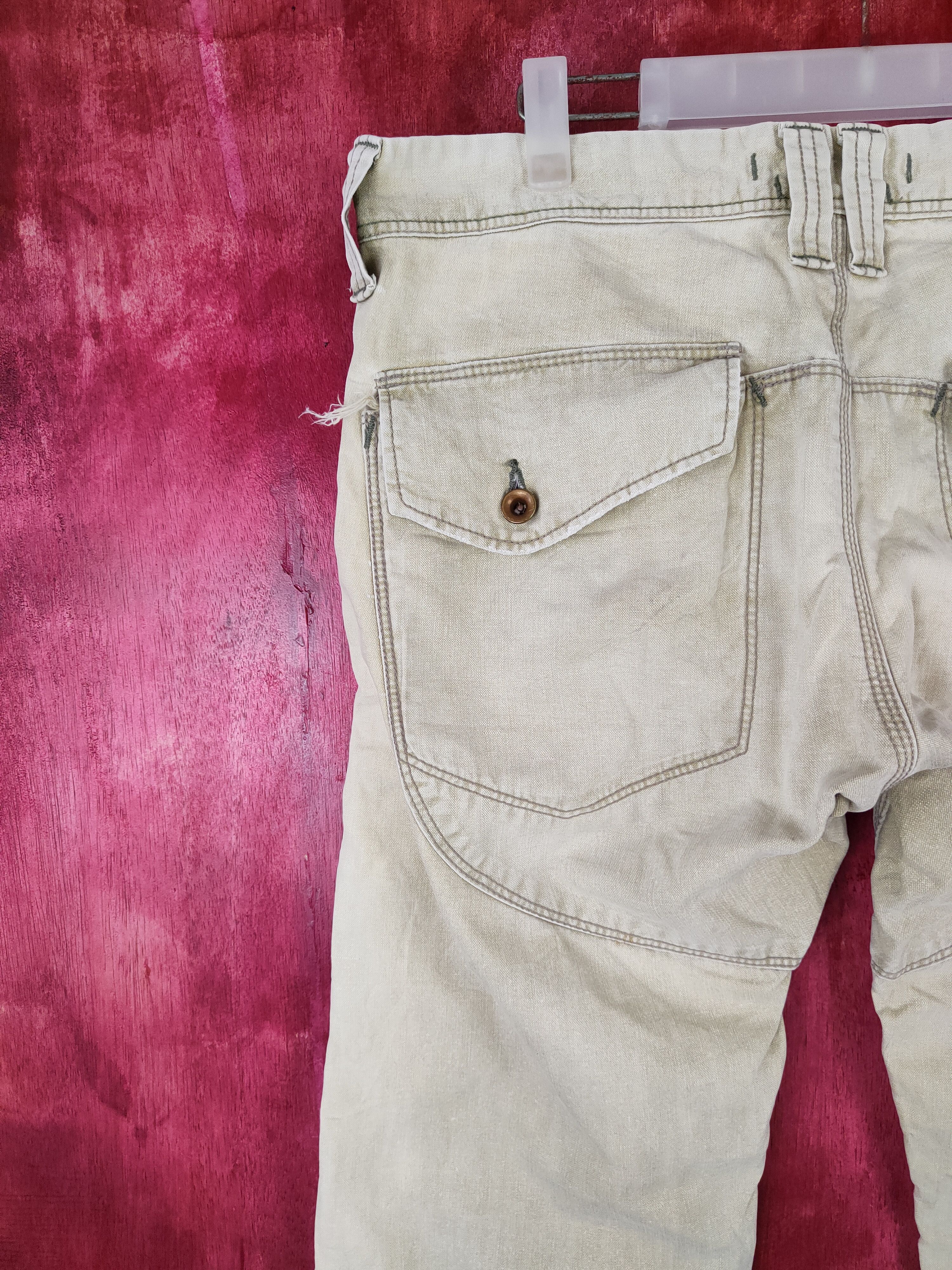 Japanese Brand Blue Way Faded Light Green Tactical Cargo Pants #S559 Size US 34 / EU 50 - 8 Thumbnail