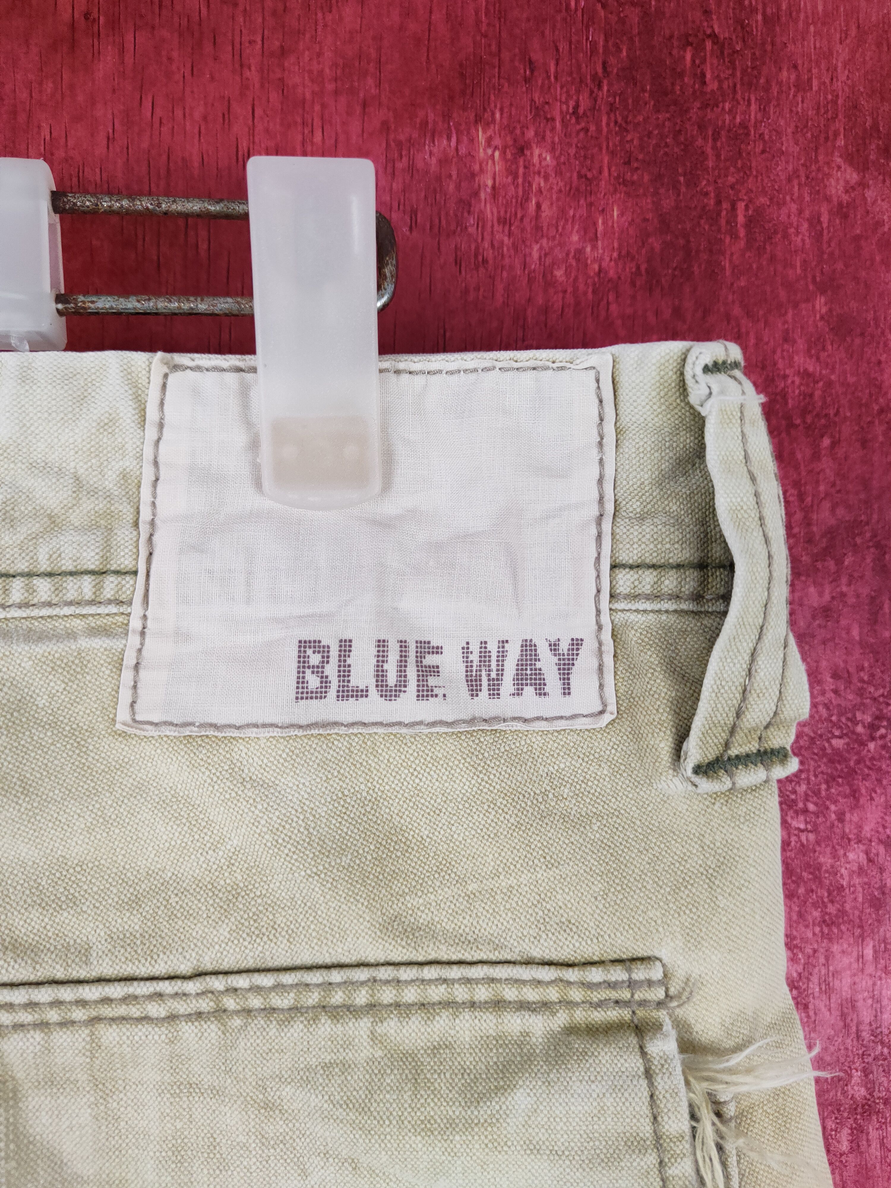 Japanese Brand Blue Way Faded Light Green Tactical Cargo Pants #S559 Size US 34 / EU 50 - 10 Thumbnail
