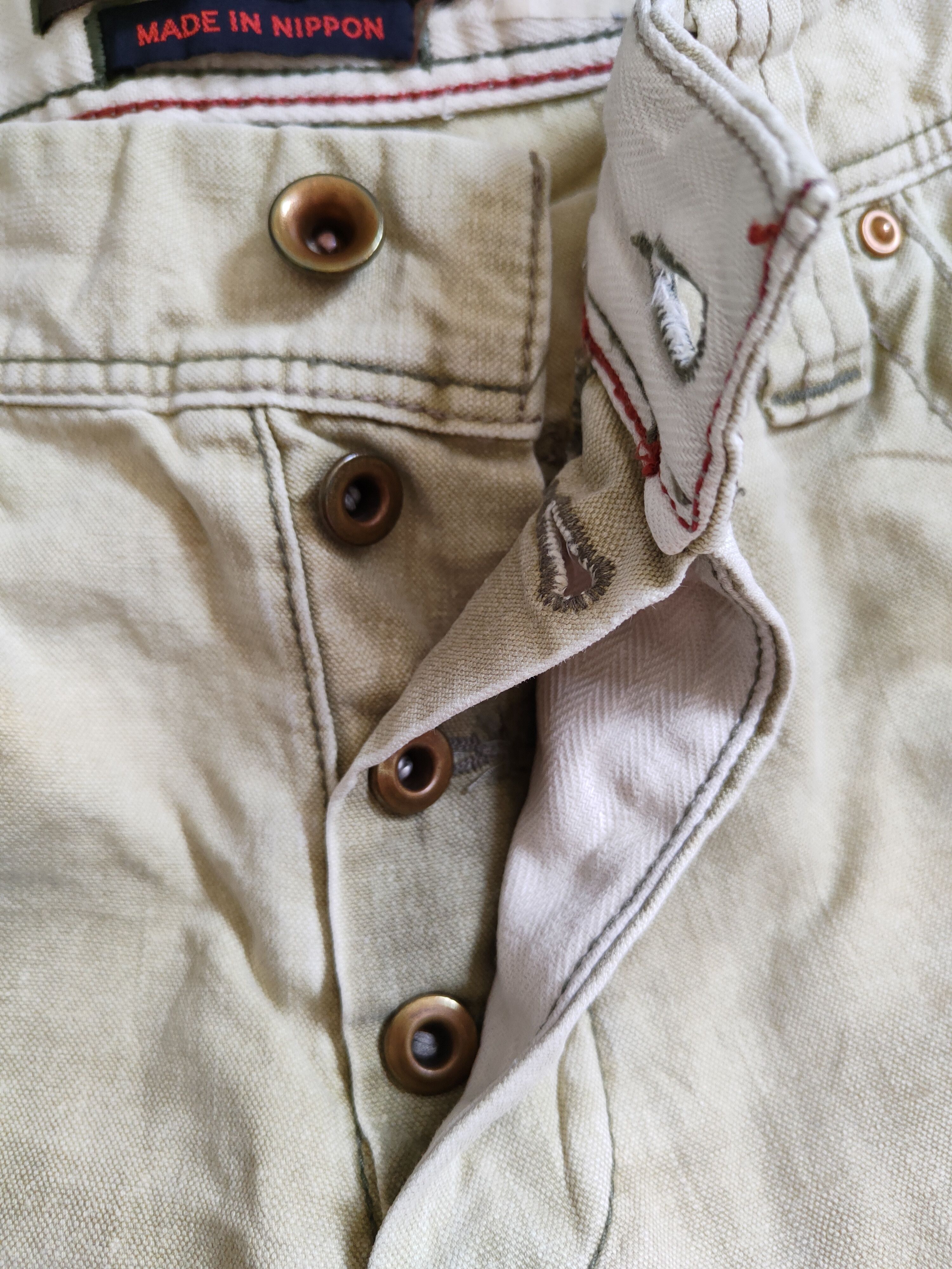 Japanese Brand Blue Way Faded Light Green Tactical Cargo Pants #S559 Size US 34 / EU 50 - 13 Thumbnail